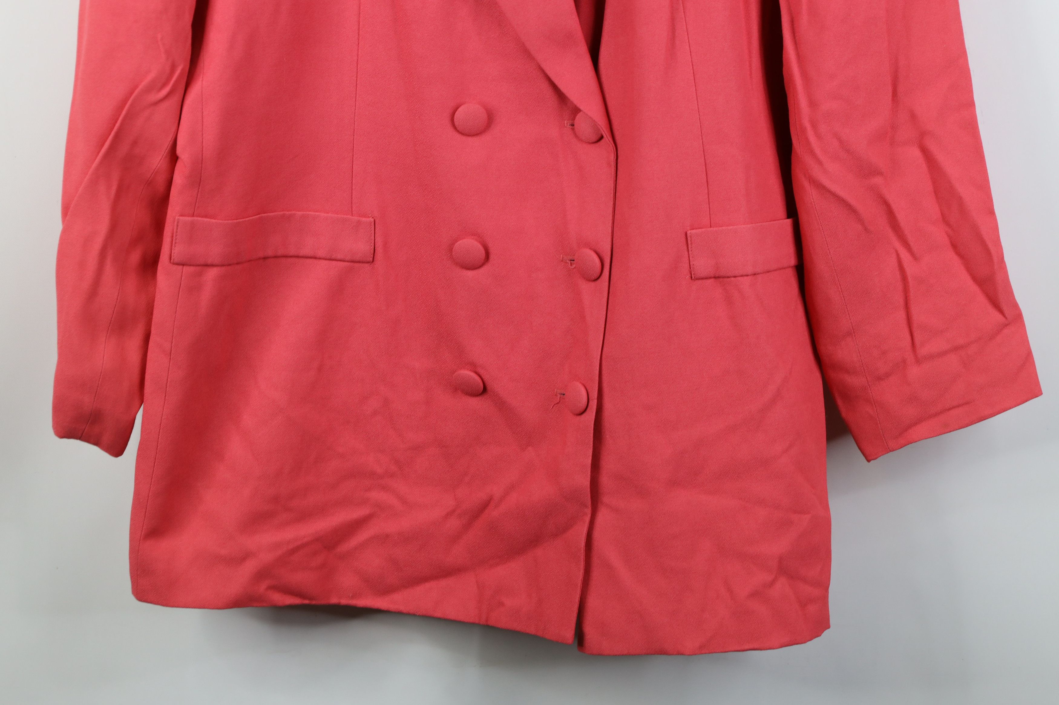 Vintage Vintage 80s 90s Streetwear Breasted Blazer Jacket Pink USA Size XXL / US 16-18 / IT 52-54 - 3 Thumbnail