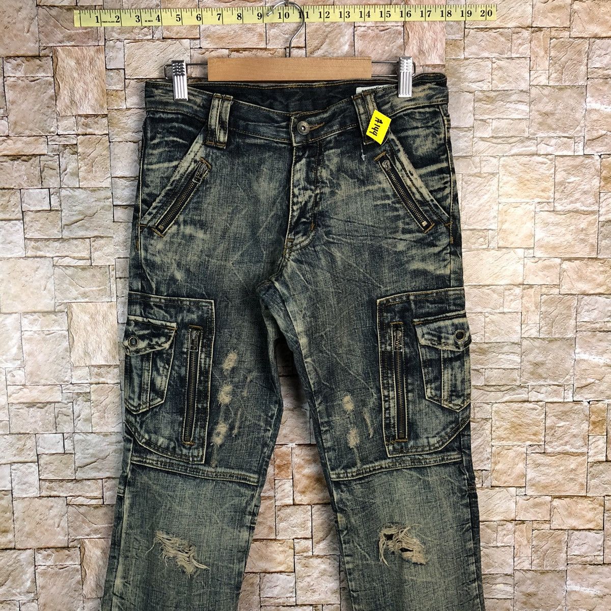 semanticdesign DL Semantic Design Blue Distressed Denim Pants #A144 Size US 28 / EU 44 - 2 Thumbnail