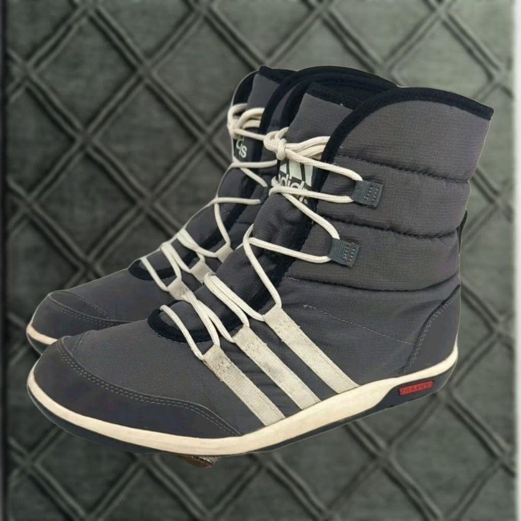 Adidas Adidas Athleta Choleah Primaloft Gray Sneaker Boots Quilted Puffer Winter 8 Womens Chukka Boot Mid-Calf Nylon Synthetic Leather Rubber Size US 8 / IT 38 - 1 Thumbnail