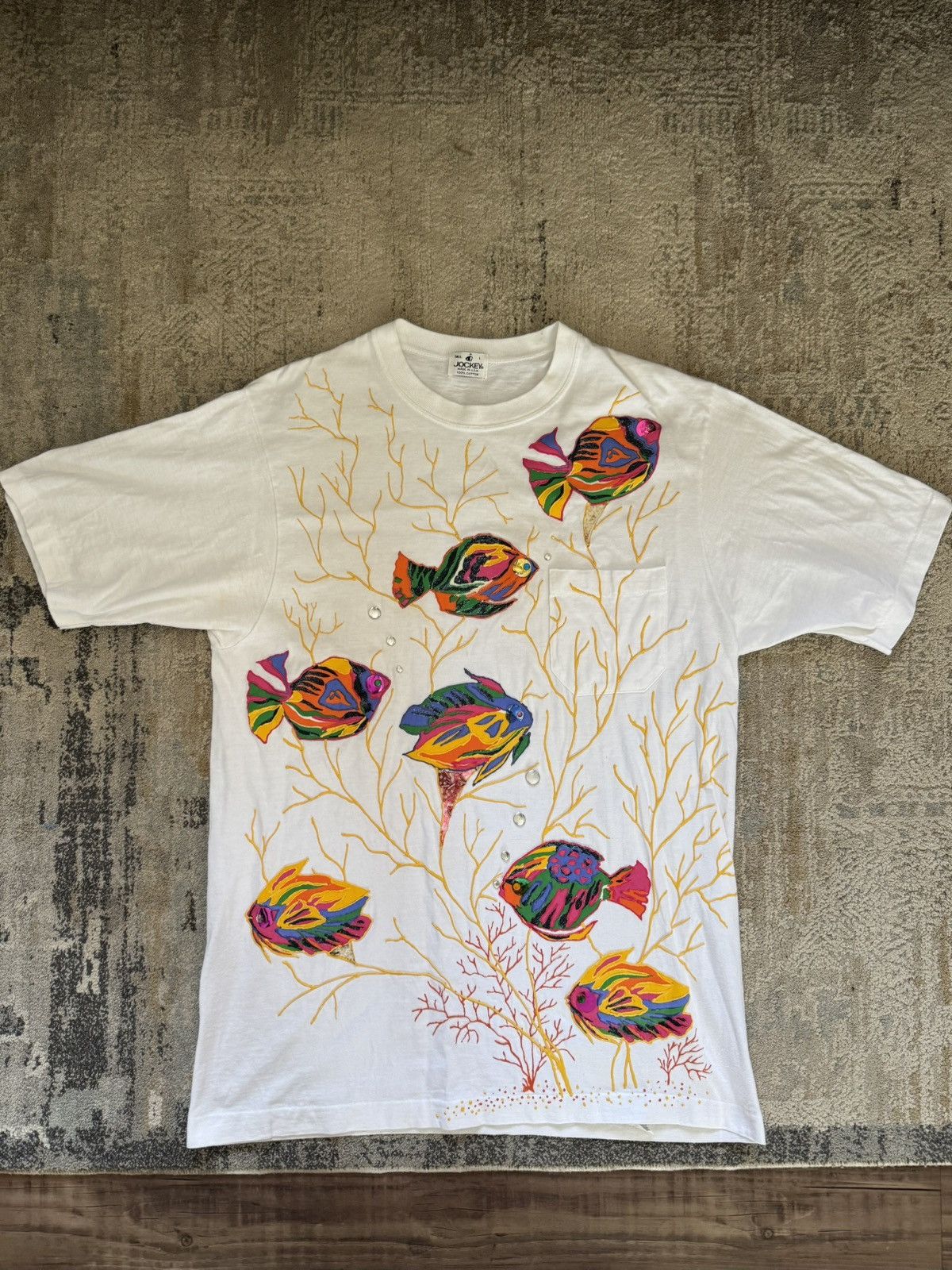 Vintage 90s Marine Life Tee Size US L / EU 52-54 / 3 - 1 Thumbnail