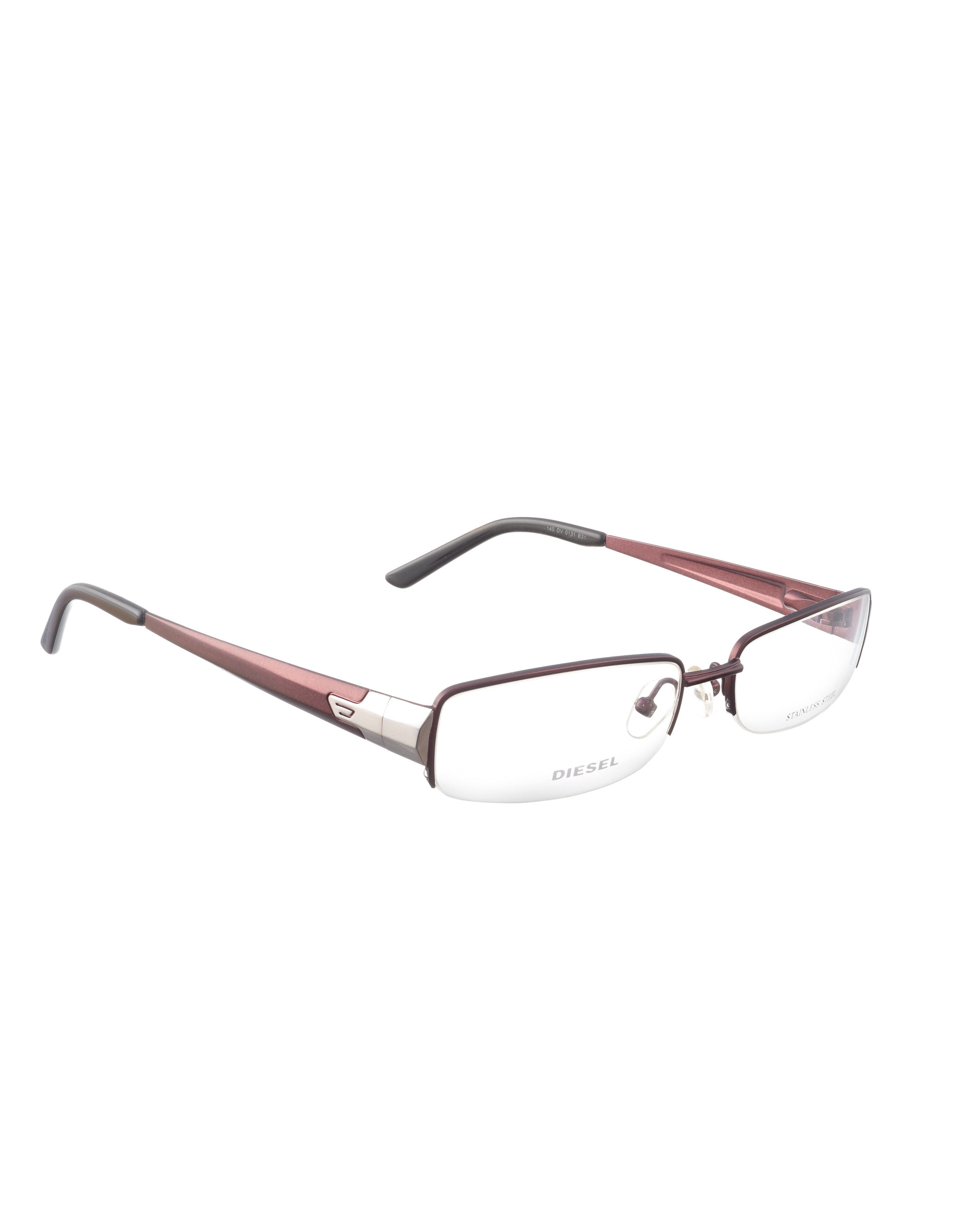 Diesel Diesel 00s Half Rim Metallic Burgundy Glasses Size ONE SIZE - 2 Thumbnail