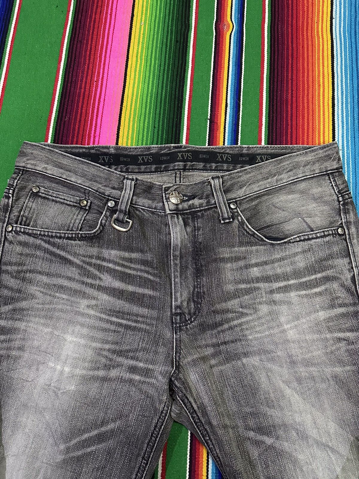 Kapital 💥Edwin vxs💥distress design zipper back pocket 💥 Size US 36 / EU 52 - 7 Thumbnail