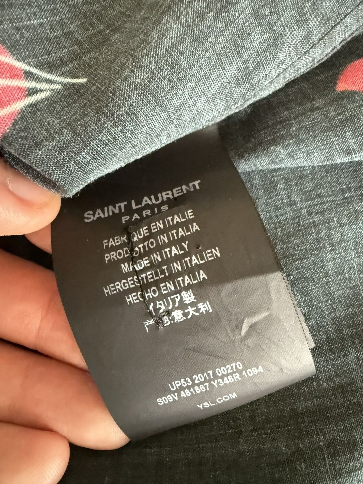 Saint Laurent Paris Saint Laurent No Smoking Viscose Shirt Size US XL / EU 56 / 4 - 11 Thumbnail