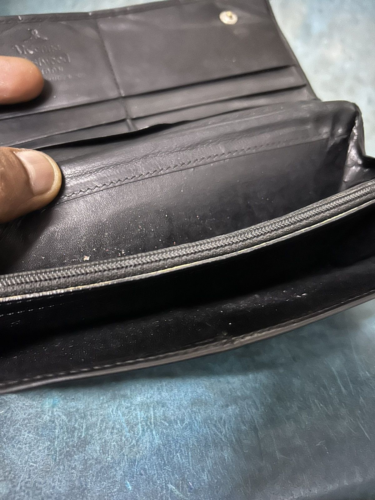 Vivienne Westwood London Orb Stamp Leather Black Long Wallet Size ONE SIZE - 7 Thumbnail