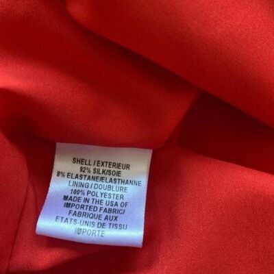 MILLY Milly $750 Designer Dress Made in USA S Red Silk Blend V-Nec Size S / US 4 / IT 40 - 6 Thumbnail