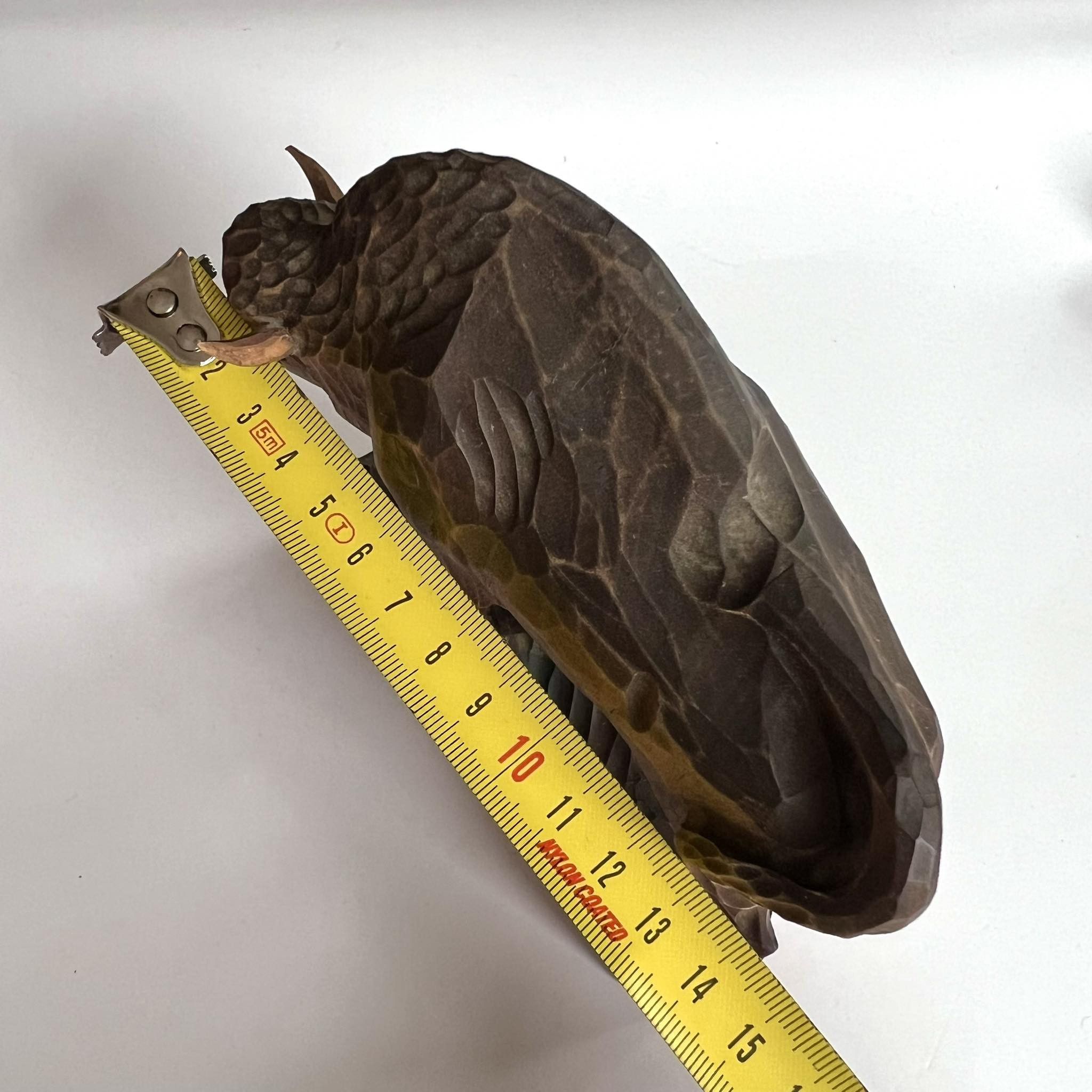 Vintage 1970 Vintage Art Wood Figure Statue Hand Carved Bison Size ONE SIZE - 5 Thumbnail