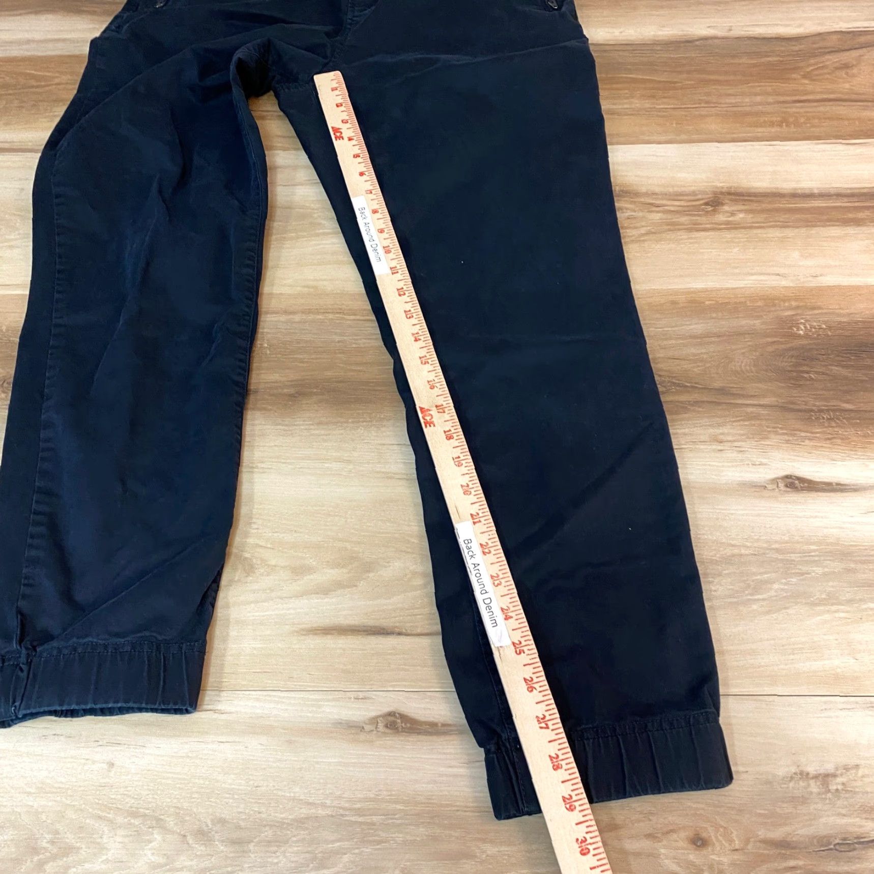 Banana Republic Banana Republic Mens Black Cotton Stretch Jogger Pants Size 33 Drawstring Size US 33 - 5 Thumbnail