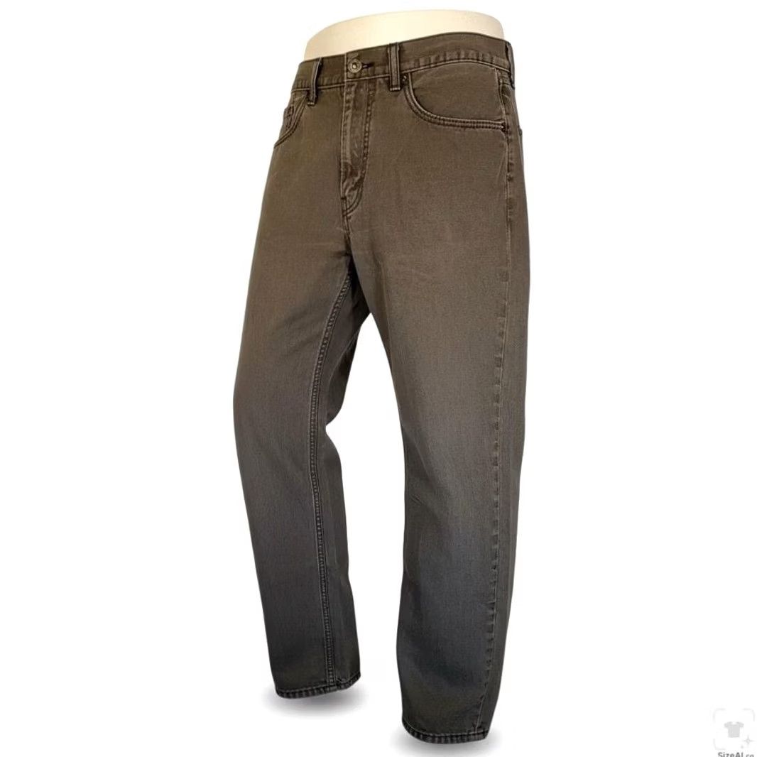 Levi's Levi's 505 Jeans Mens 33x32 Gray Charcoal Wash Straight Denim Zip Fly Regular Fit Jeans Size US 33 - 2 Thumbnail