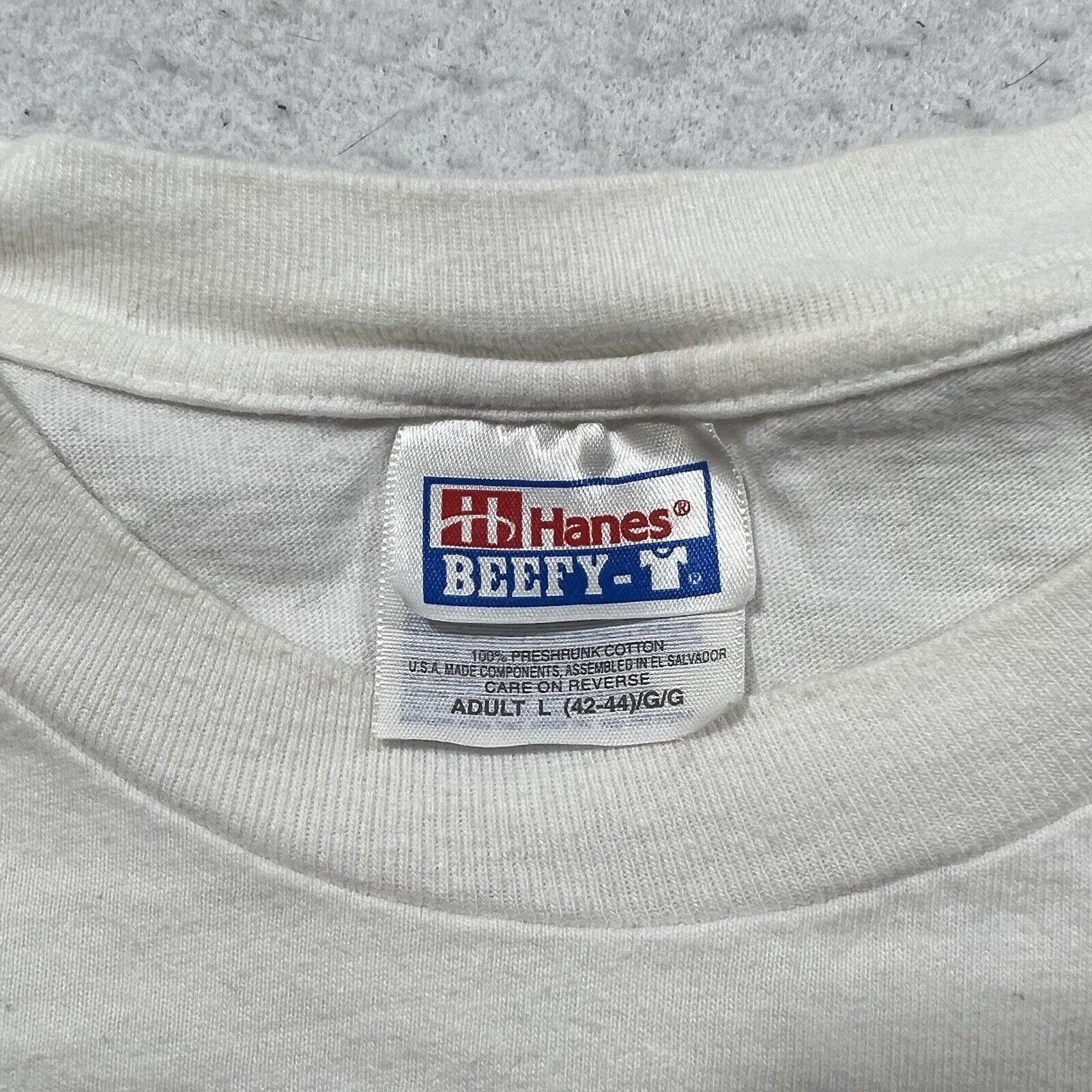 Hanes Vintage Linuxcare White Tee Graphic T Shirt Hanes Size US L / EU 52-54 / 3 - 3 Thumbnail