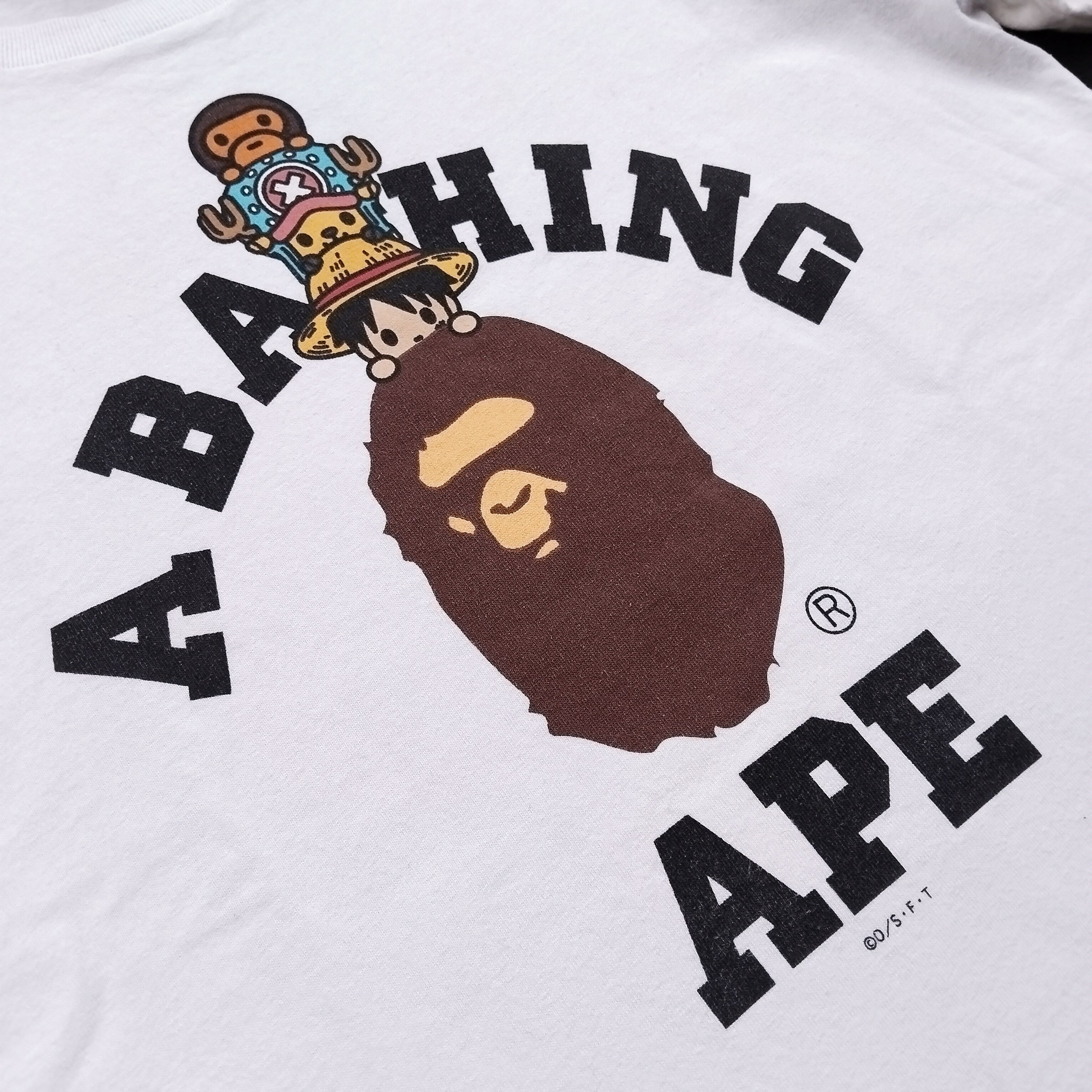 Bape 2017 Bape x One Piece Baby Milo Tee Size S / US 4 / IT 40 - 2 Thumbnail