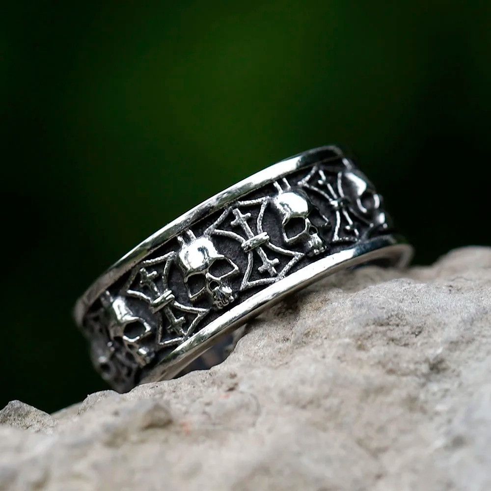 Jewelry Skull Ring Streetwear Jewelry Fashion Gift Size ONE SIZE - 5 Thumbnail