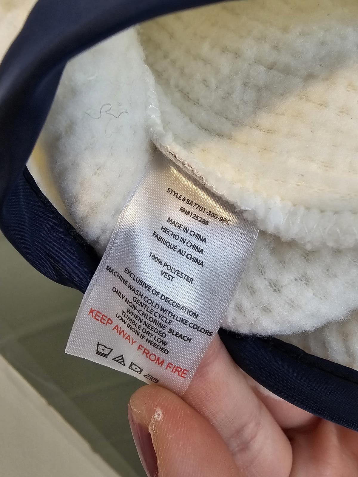 Designer NWT Bearpaw Vest Blue White Baby Boy Size 5/6 Sherpa Size ONE SIZE - 5 Thumbnail