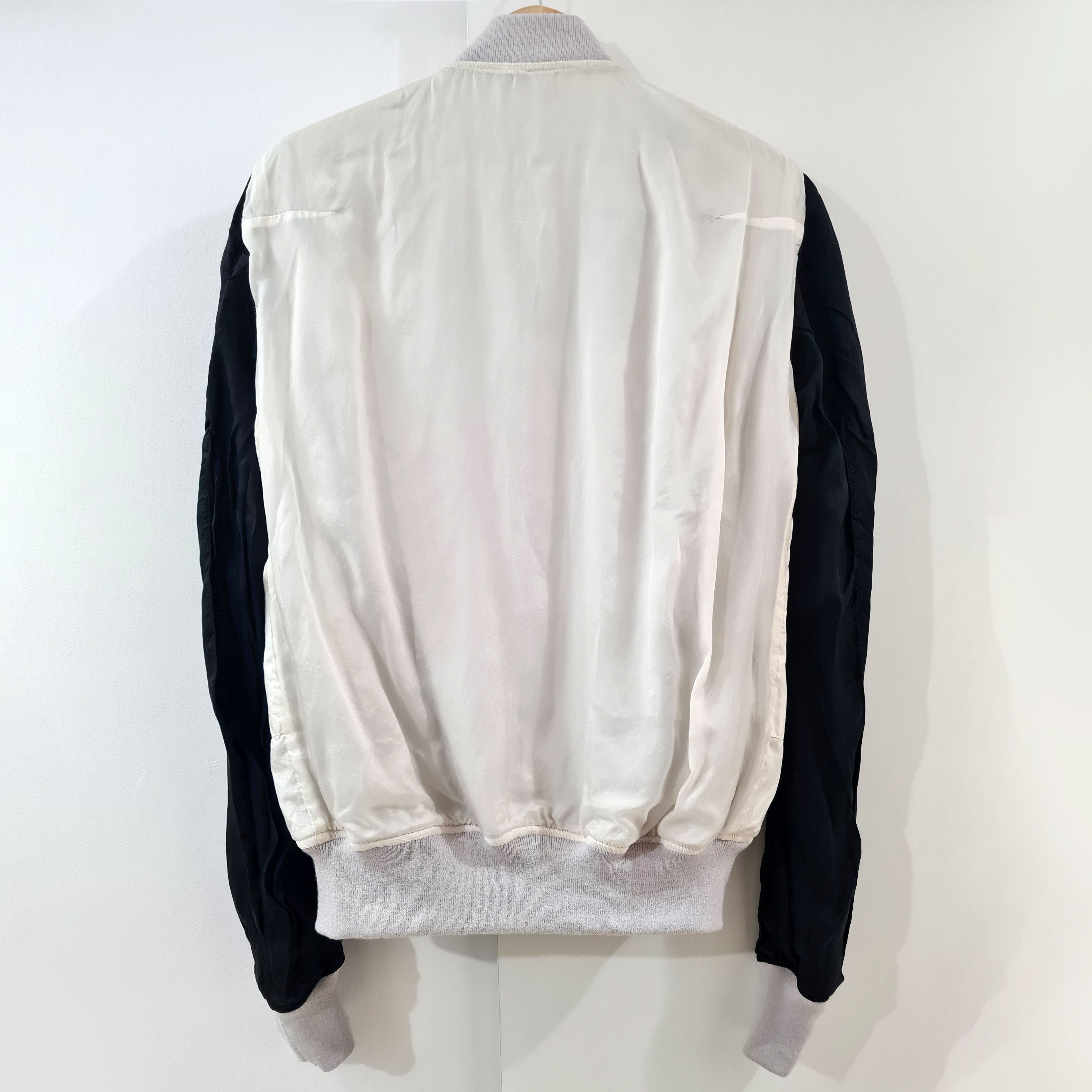 Rick Owens Chalk White Bomber Jacket in Blistered Lamb Leather MA-1 OBO Size US S / EU 44-46 / 1 - 11 Thumbnail