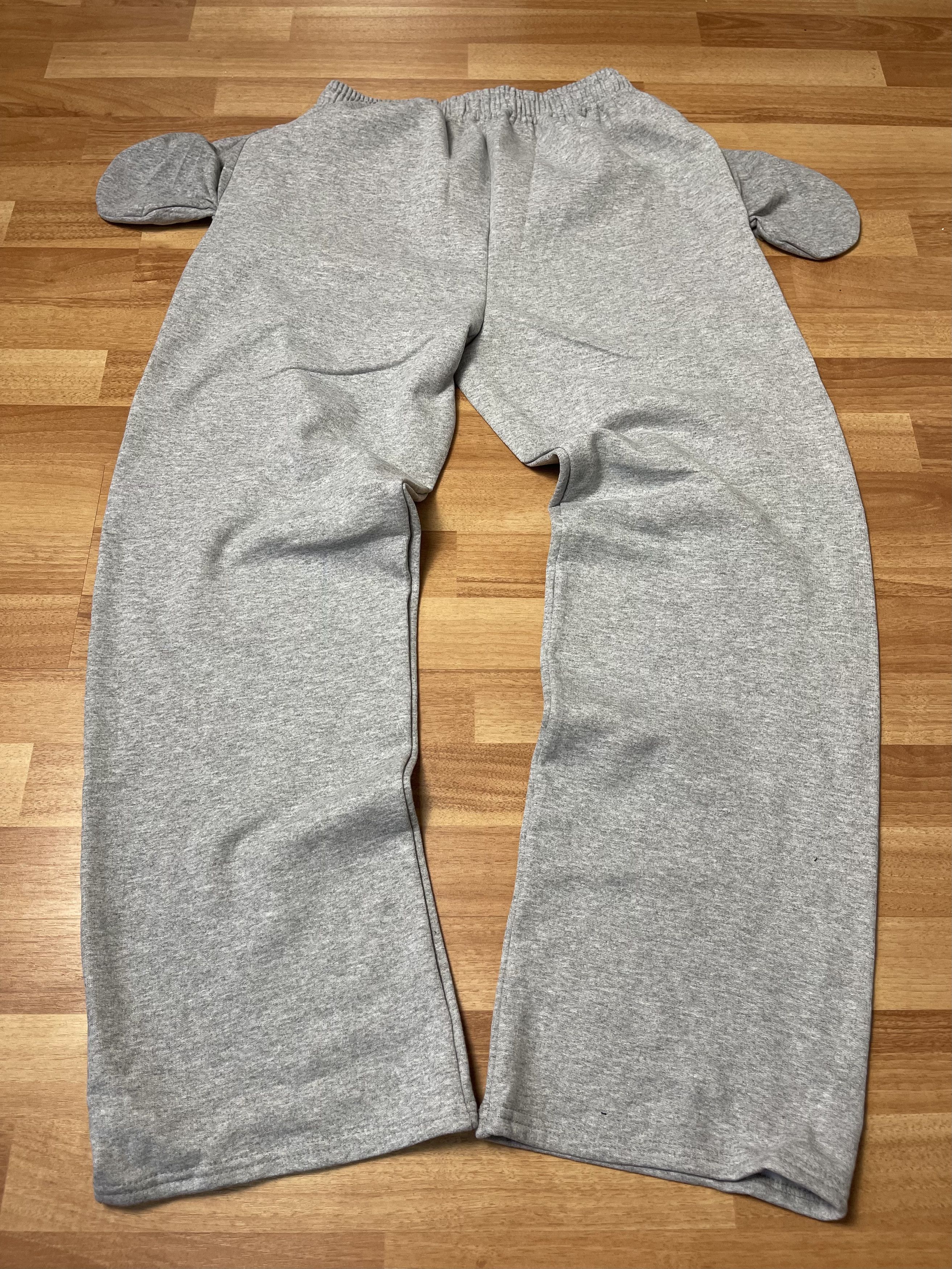 Vintage Grey Baggy Sweatpants Y2k Vintage Style Fit Size US 36 / EU 52 - 2 Thumbnail