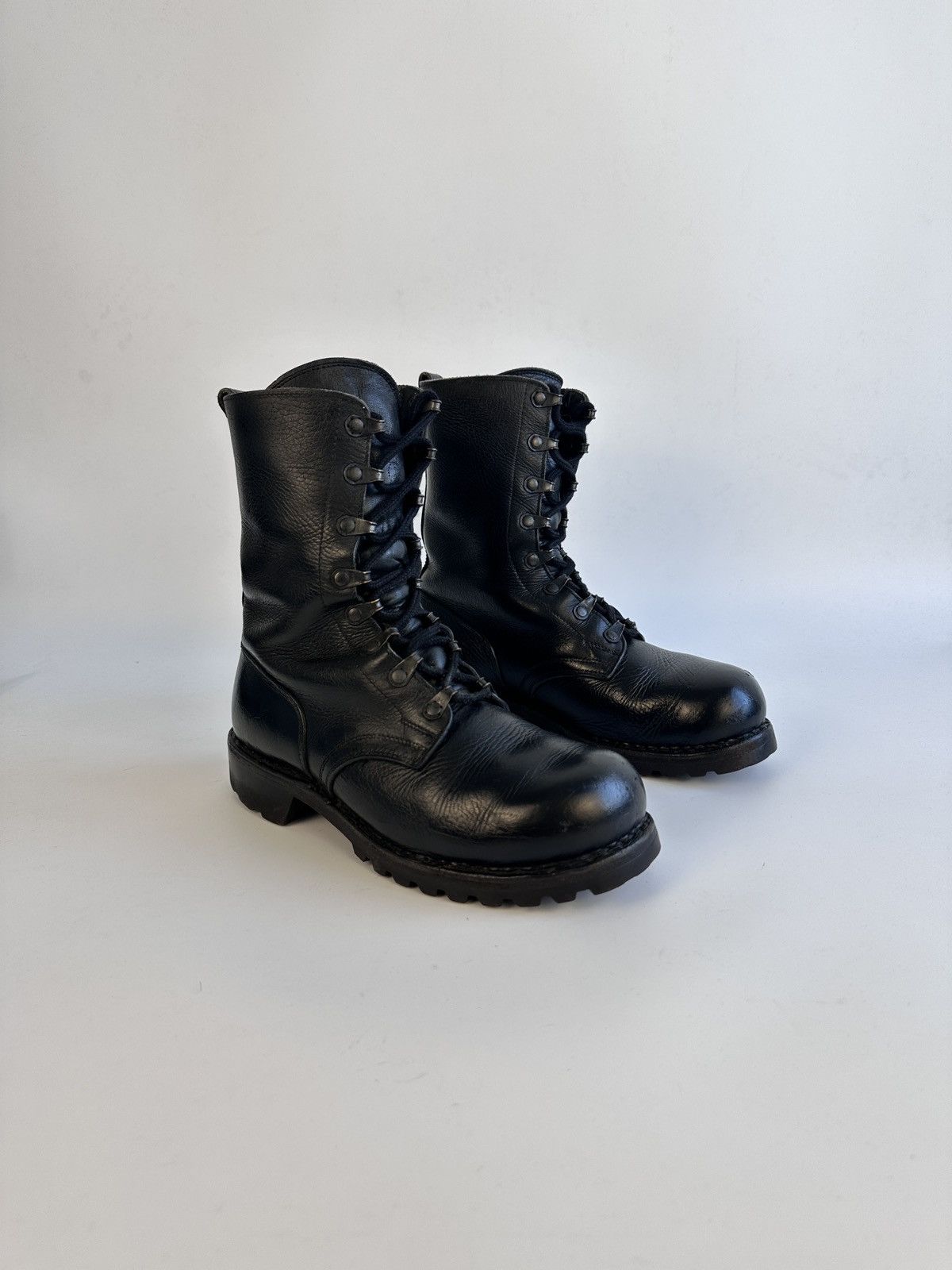 Other German Army BW Combat Boots 2007 Metzeler Sole Black Leather Size US 7.5 / IT 37.5 - 1 Thumbnail