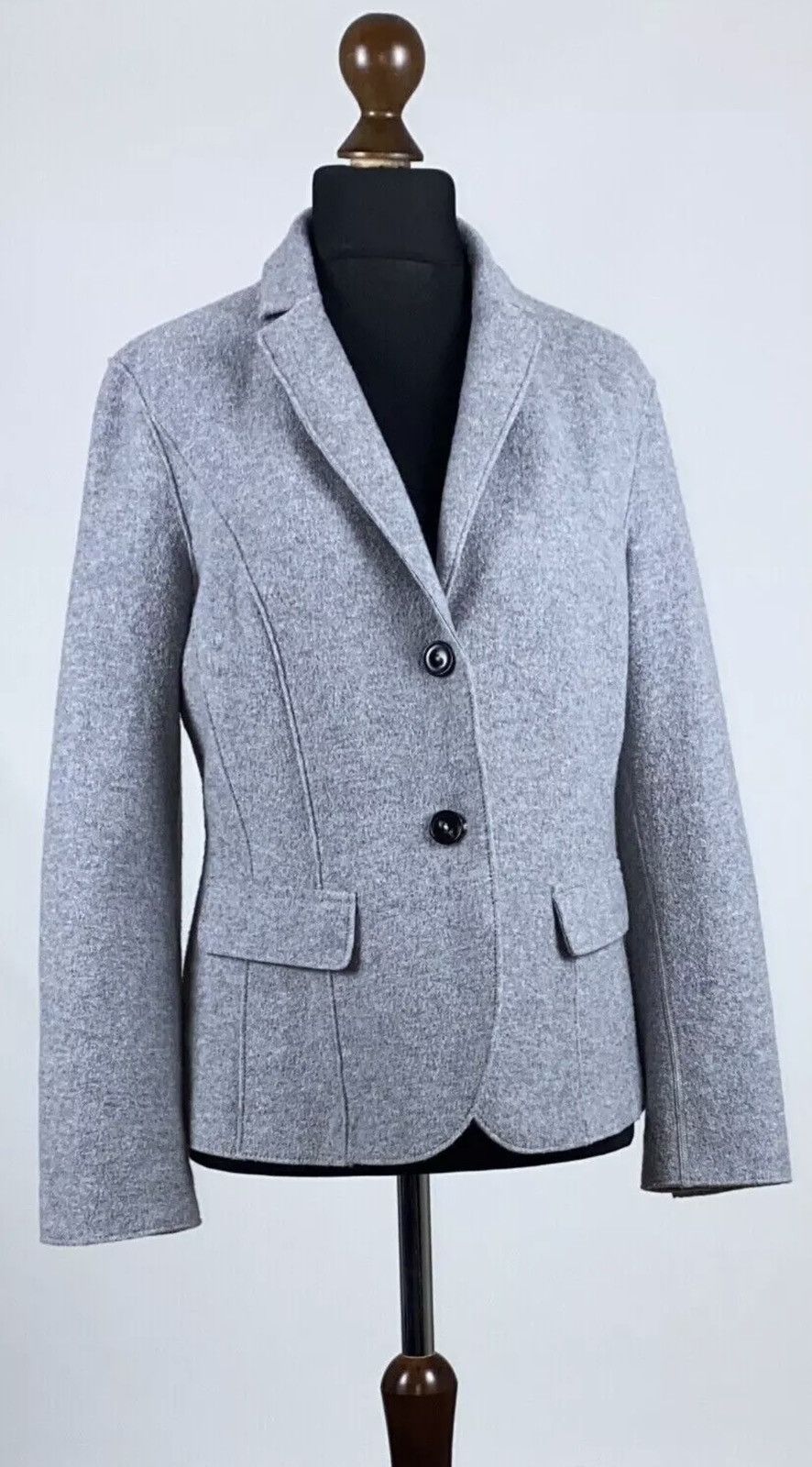 Other Marc Cain Women's Boiled Wool Blazer Jacket Size 5 Size XL / US 12-14 / IT 48-50 - 3 Thumbnail
