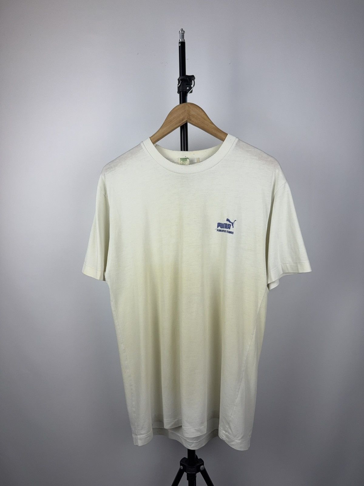 Puma × Vintage Vintage Rare 70s 80s PUMA powerfull Tennis Tee Shirt Size US L / EU 52-54 / 3 - 1 Thumbnail