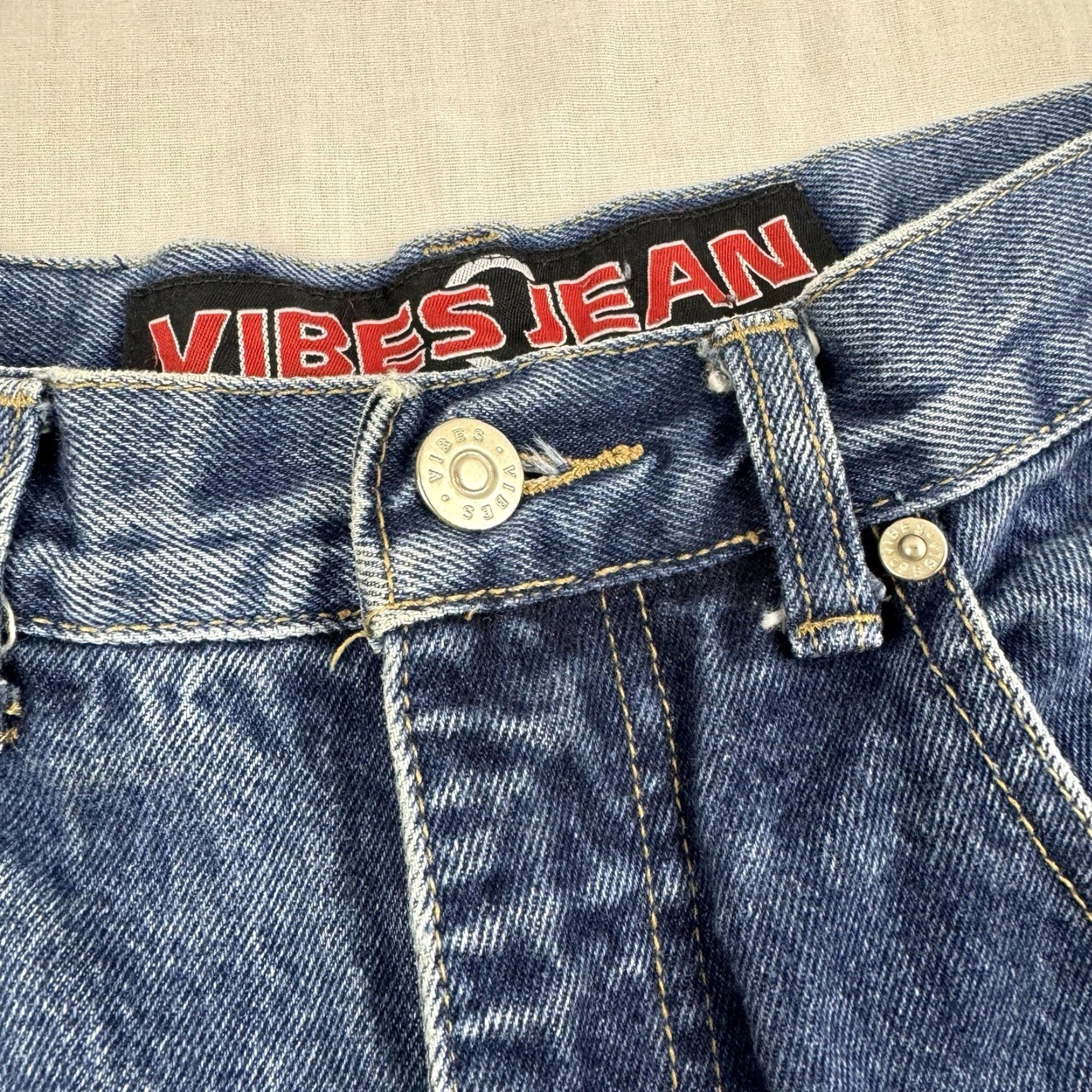 VIBE VINTAGE Vibes Baggy Jeans Men 32x27 Blue Relaxed Fit 90s Grunge Y2K Hip Hop Skate Style Size US 32 / EU 48 - 5 Thumbnail