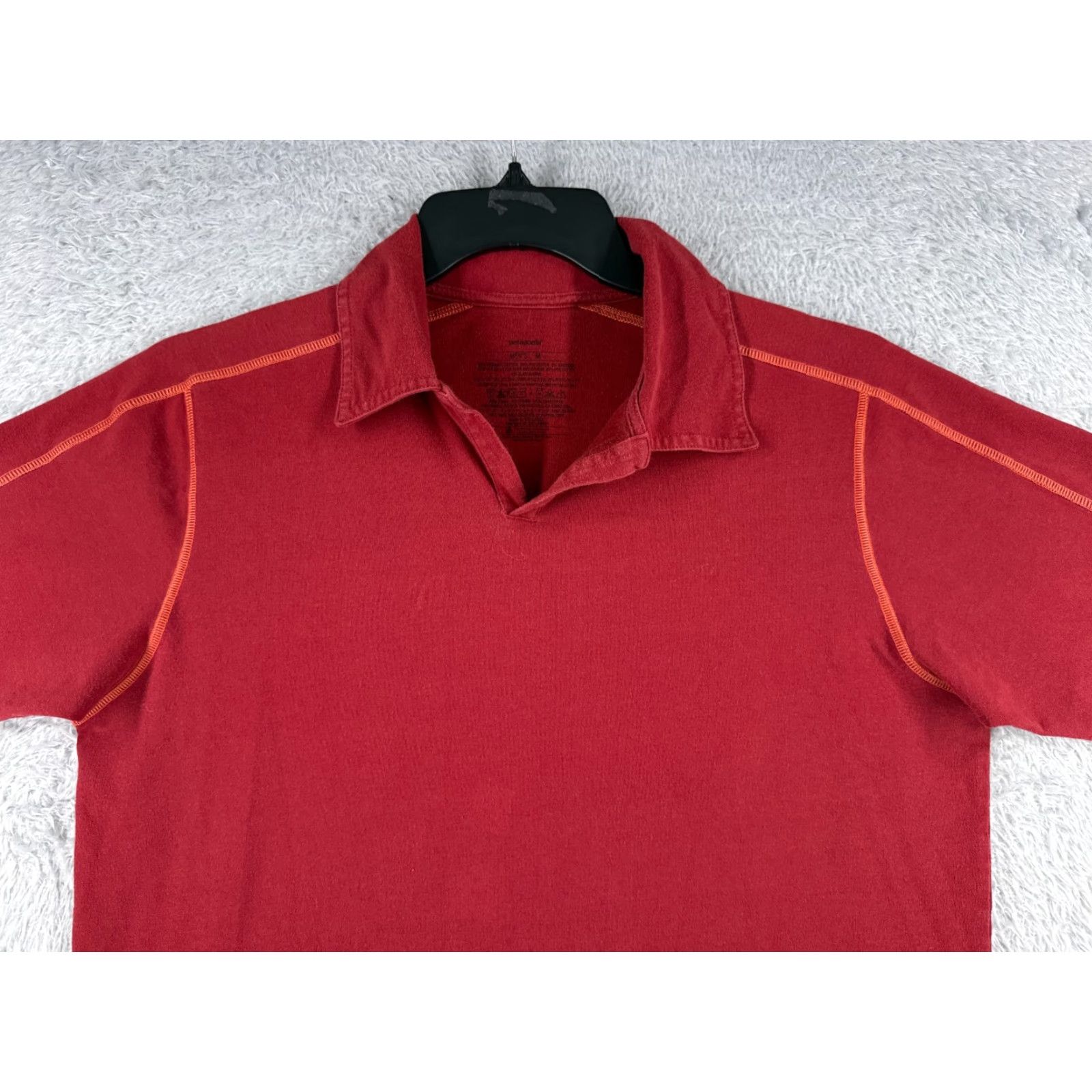 Patagonia Patagonia Polo Shirt Adult Medium Red Short Sleeve Polo Shirt, Patagonia, Red, Short Sleeve, Jersey, Regular Fit, Men, 36 in Chest, 26 in Length Size US M / EU 48-50 / 2 - 4 Thumbnail