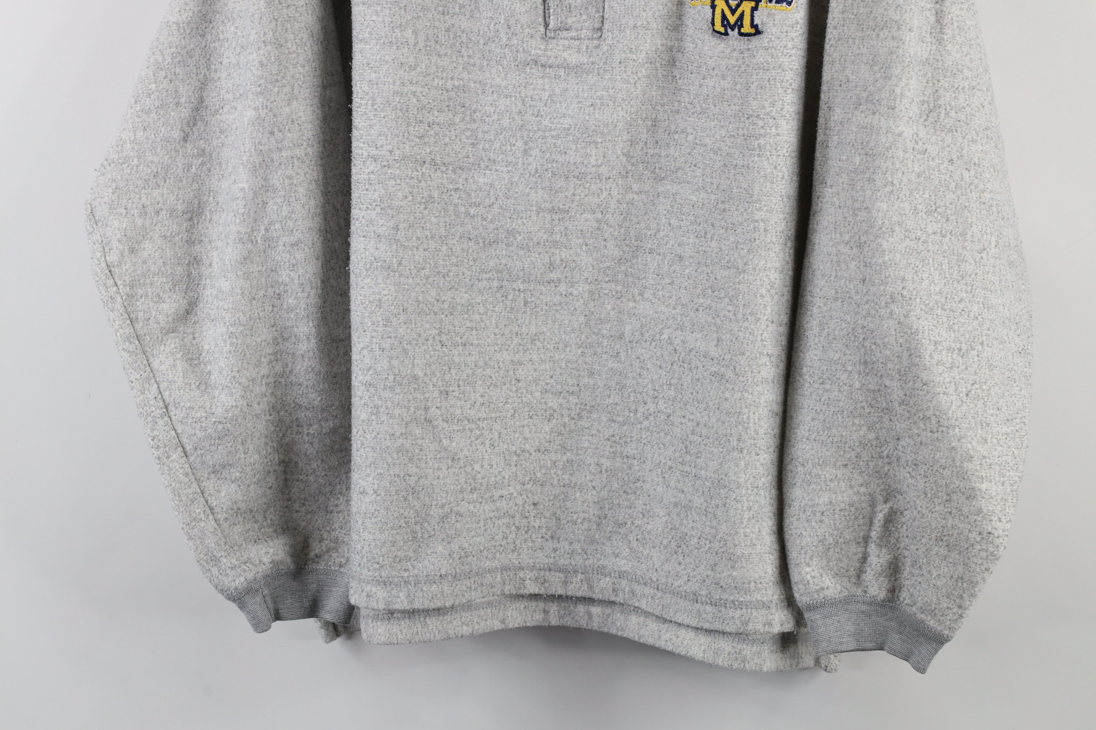 Vintage Vintage 90s Reverse University of Michigan Henley Sweatshirt Size US XL / EU 56 / 4 - 3 Thumbnail