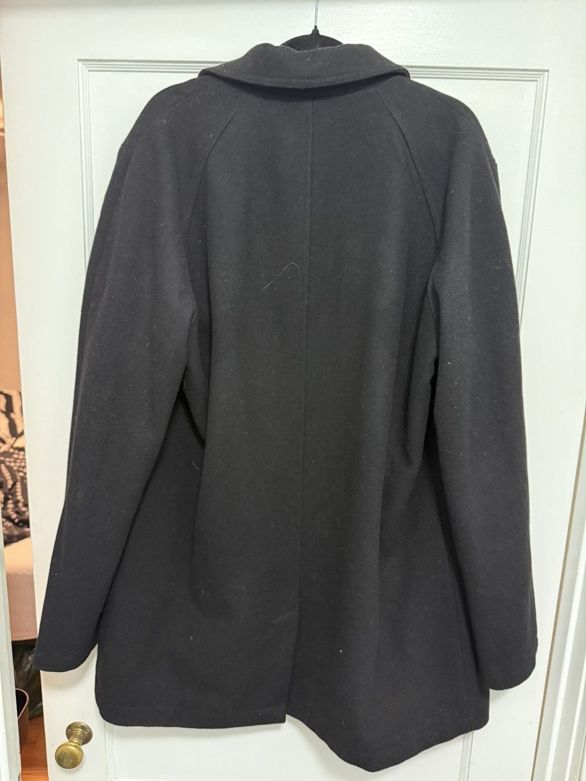 Asos Asos Black Wool Peacoat Size US XL / EU 56 / 4 - 5 Thumbnail