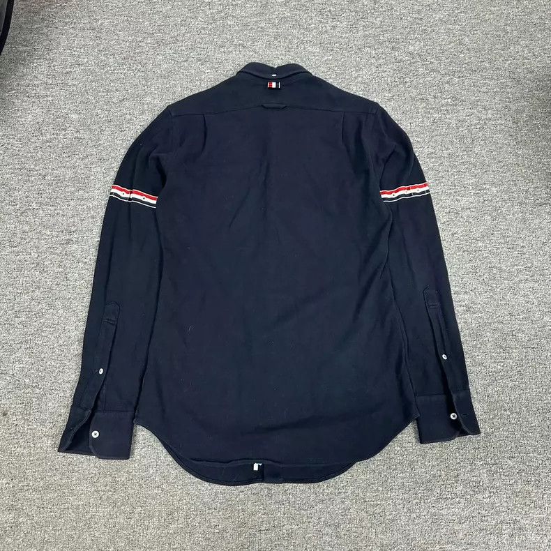 Thom Browne Thom Browne Double cuff dark blue shirt Size US S / EU 44-46 / 1 - 2 Thumbnail