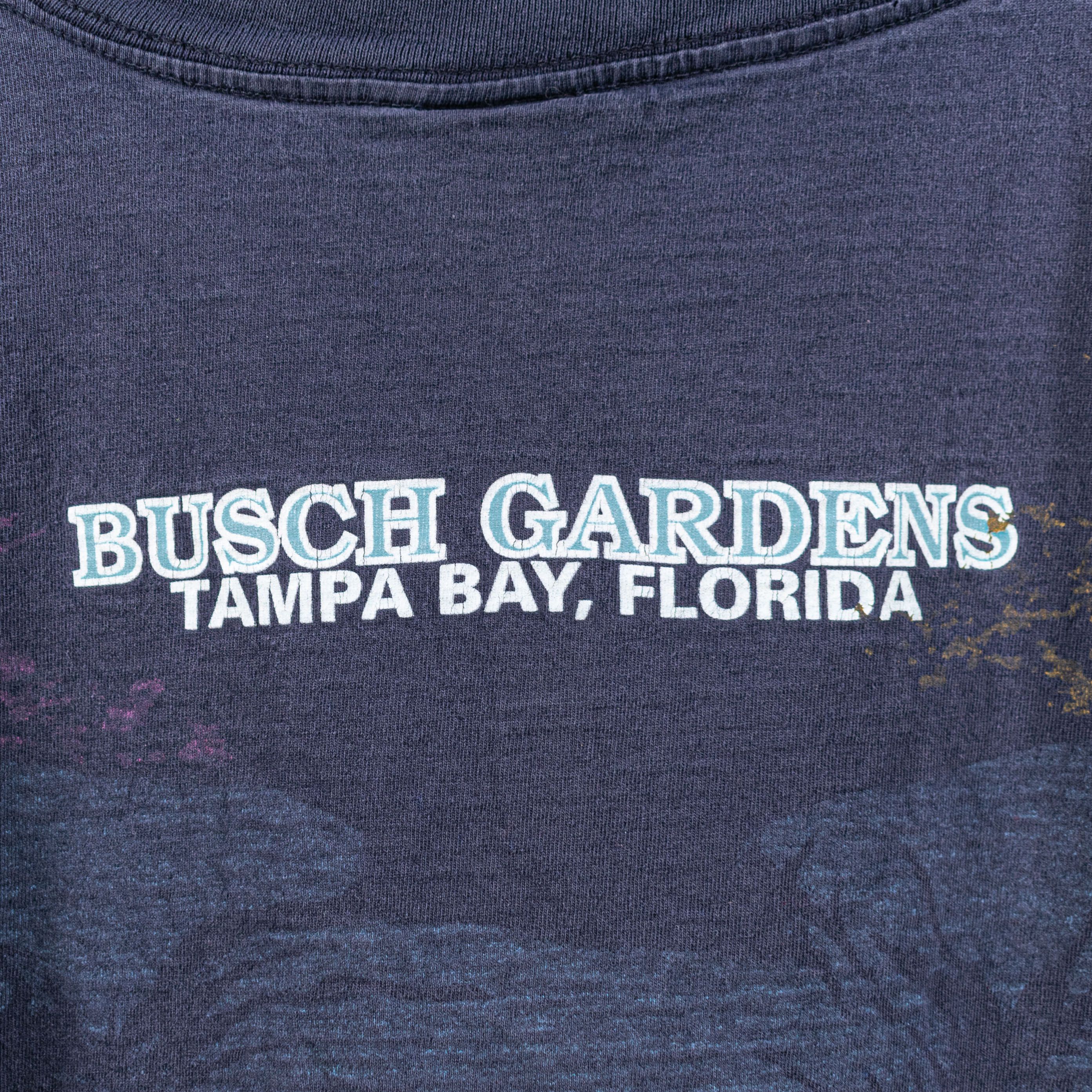 Vintage Busch Gardens Tampa Animal Zebra Elephant AOP T-Shirt VTG Size US XL / EU 56 / 4 - 6 Thumbnail