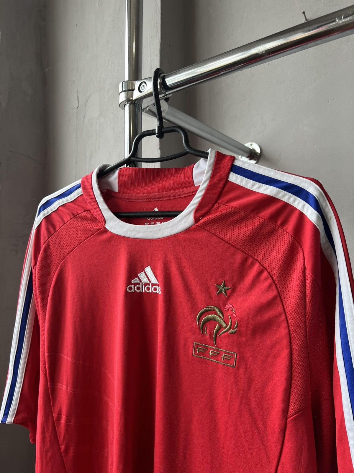 Adidas 2007/08 FRANCE TEAM AWAY SOCCER JERSEY FOOTBALL SHIRT ADIDAS Size US L / EU 52-54 / 3 - 5 Thumbnail