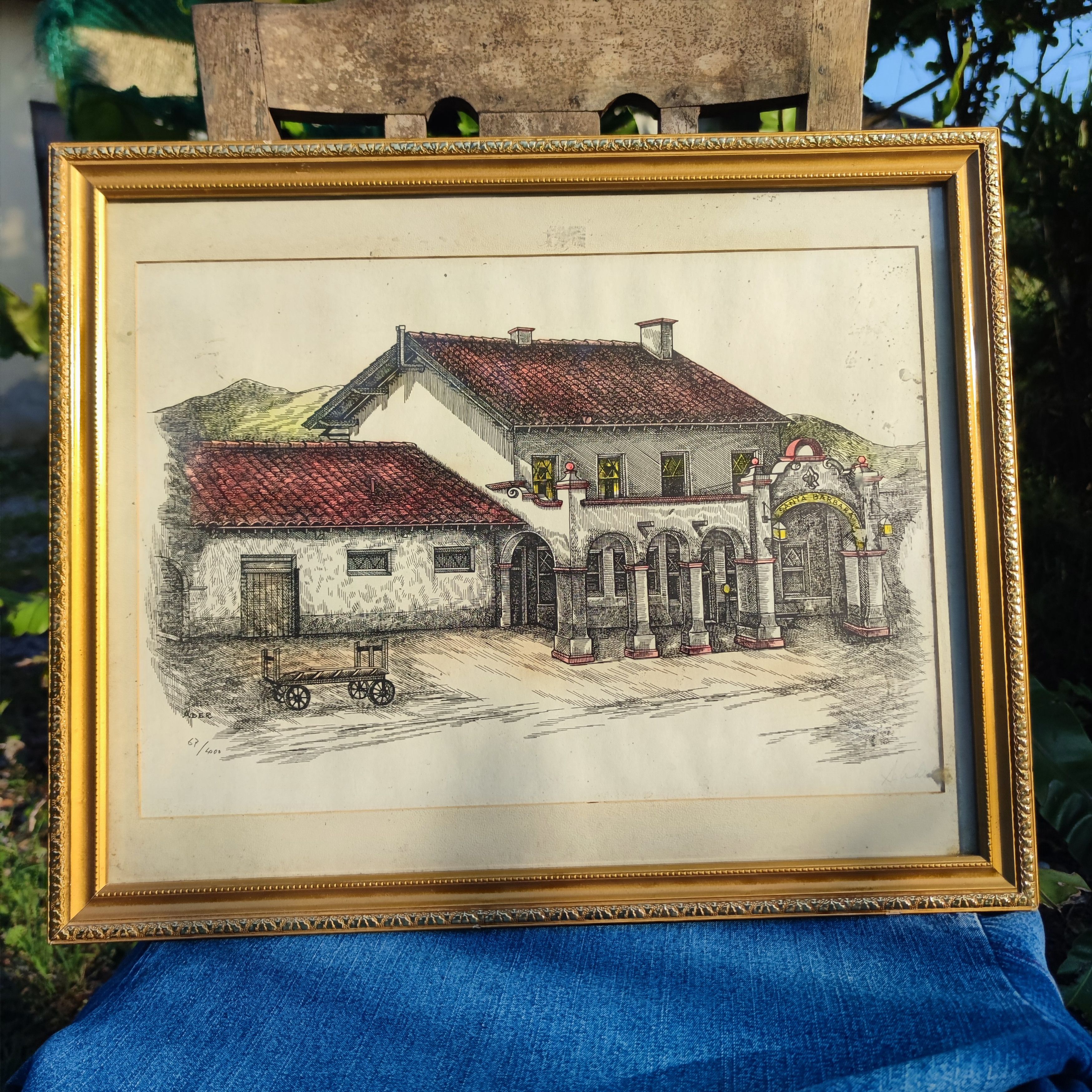 Vintage Lithograph Santa Barbara Signed & Numbered by Sharon Ader Size ONE SIZE - 1 Thumbnail