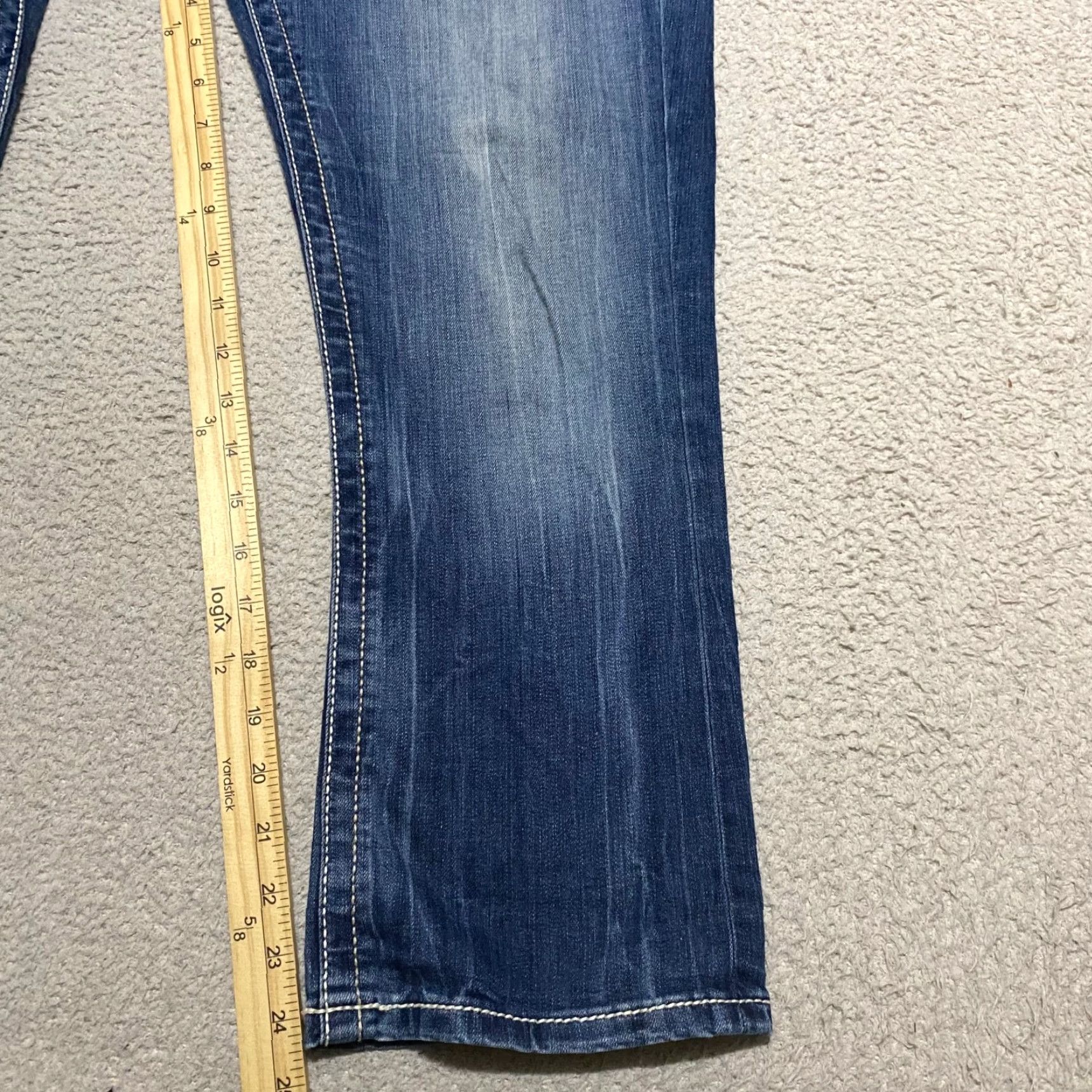 Vintage Buckle BKE Jeans Capri Mid Rise Blue Denim 30 Womens Regular 5-Pocket Stretch Size 30" / US 8 / IT 44 - 6 Thumbnail