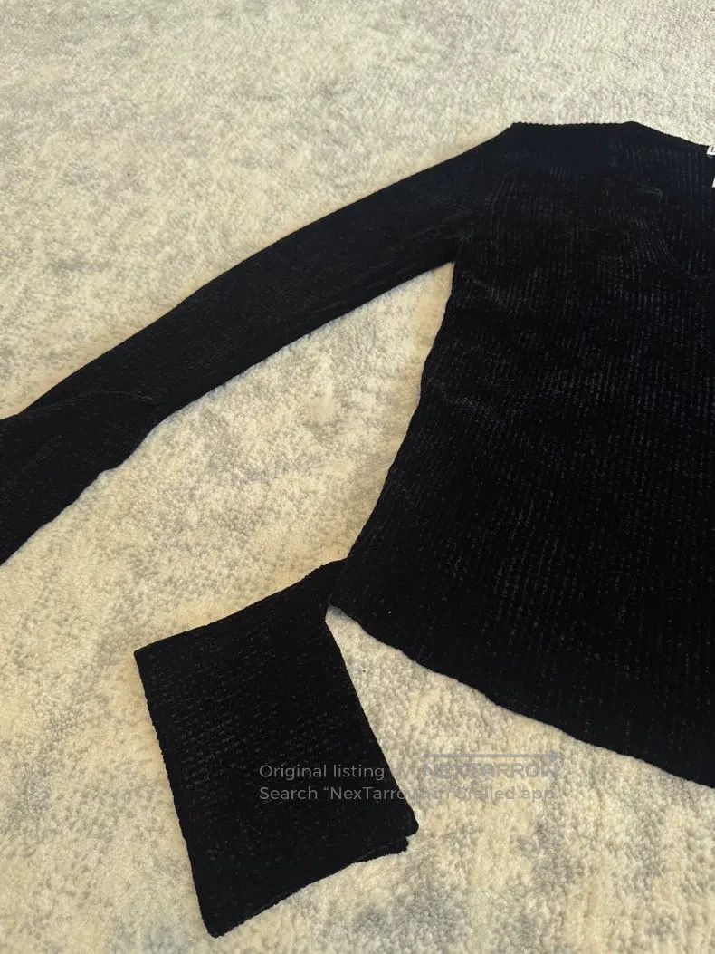 Loewe Loewe Women's Black Top with a Touch of Velvet Size S / US 4 / IT 40 - 5 Thumbnail