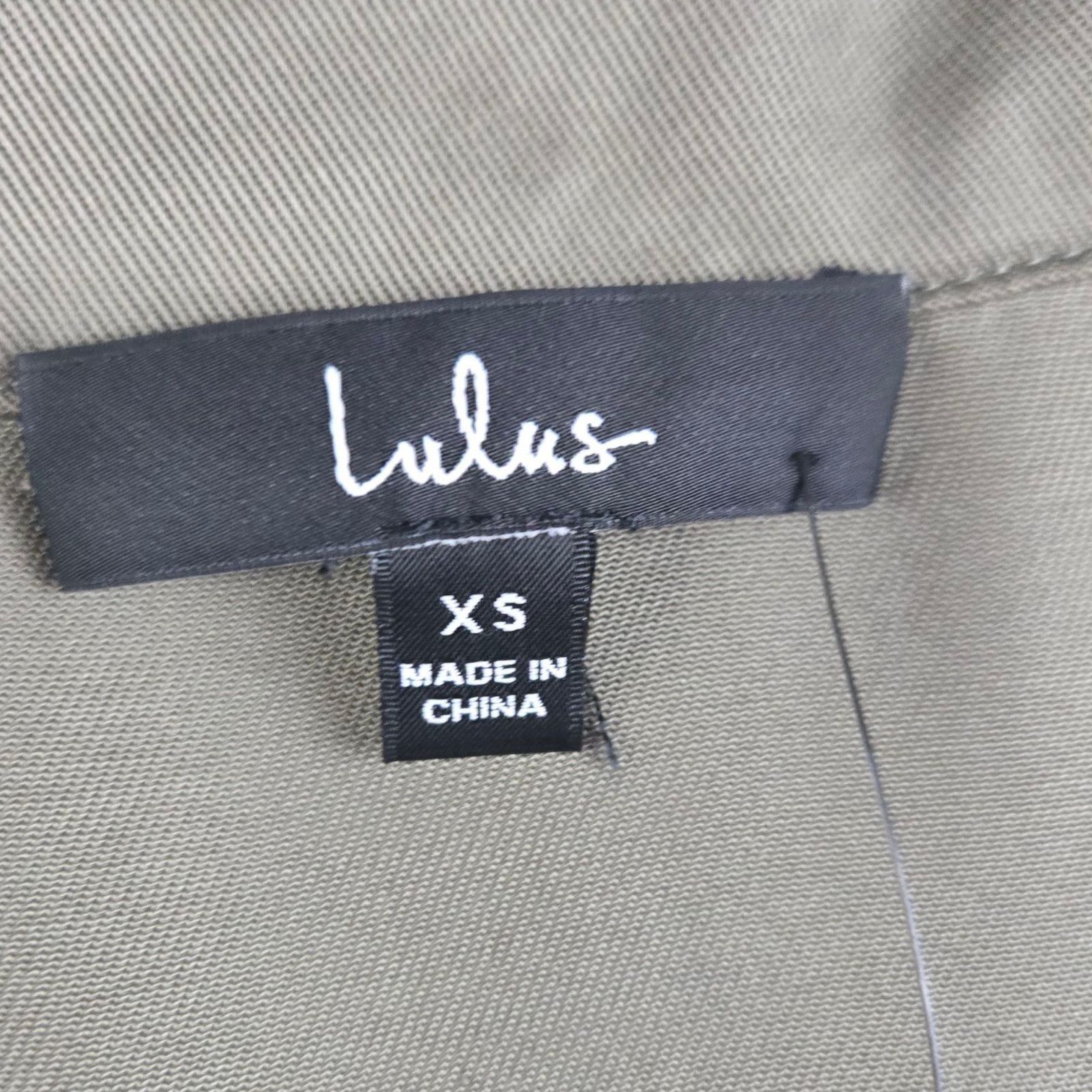 Other Olive Green Tencel Draped Open Front Utility Jacket Size XS Size XS / US 0-2 / IT 36-38 - 4 Thumbnail