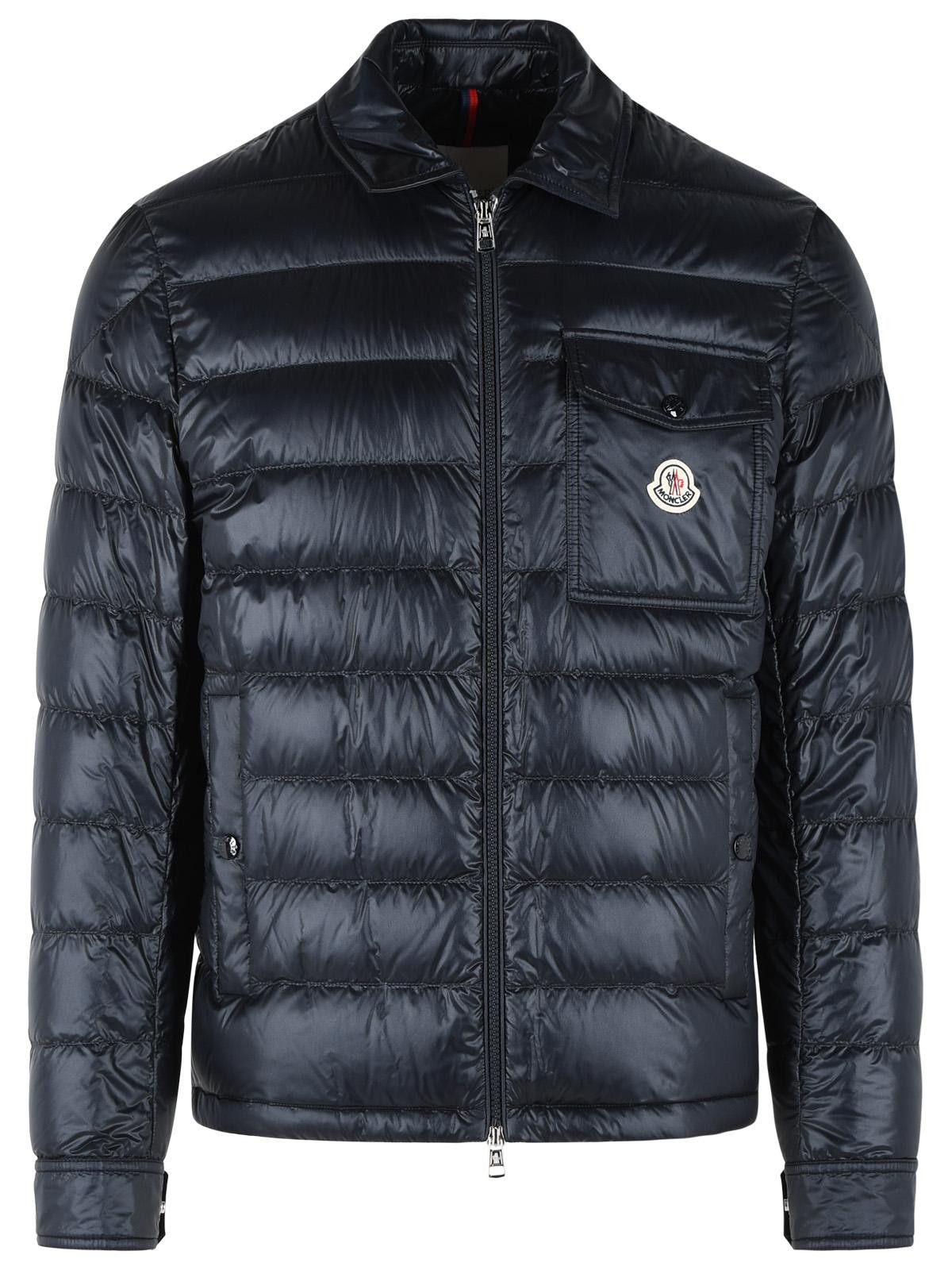 Moncler MONCLER 'Mourillon' Navy Blue Polyamide Padded Shirt Jacket Size US XXL / EU 58 / 5 - 1 Thumbnail