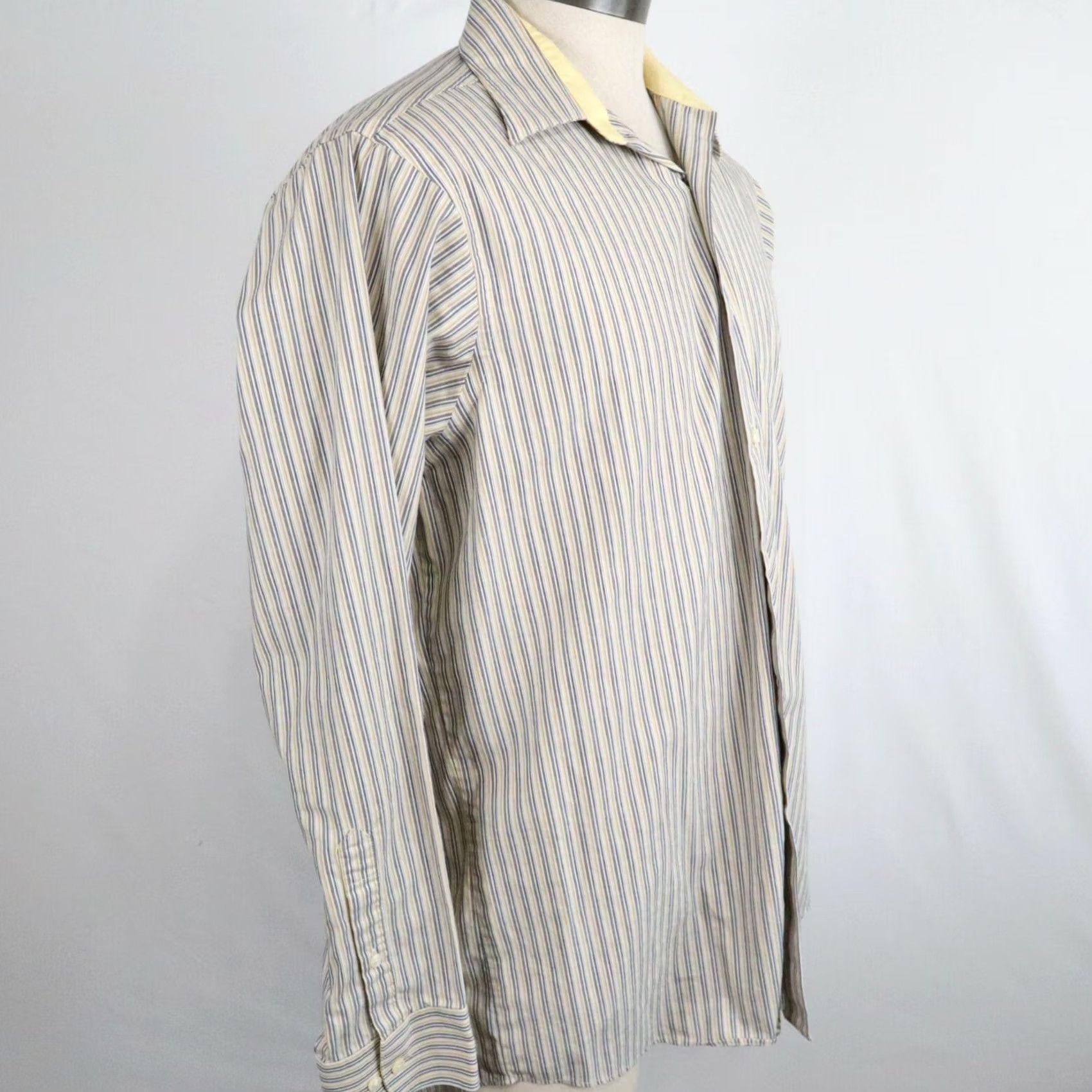 Geoffrey Beene Geoffrey Beene Shirt Mens Large 16 34/35 Wrinkle Free Button Striped Long Sleeve Dress Shirt Size US L / EU 52-54 / 3 - 3 Thumbnail