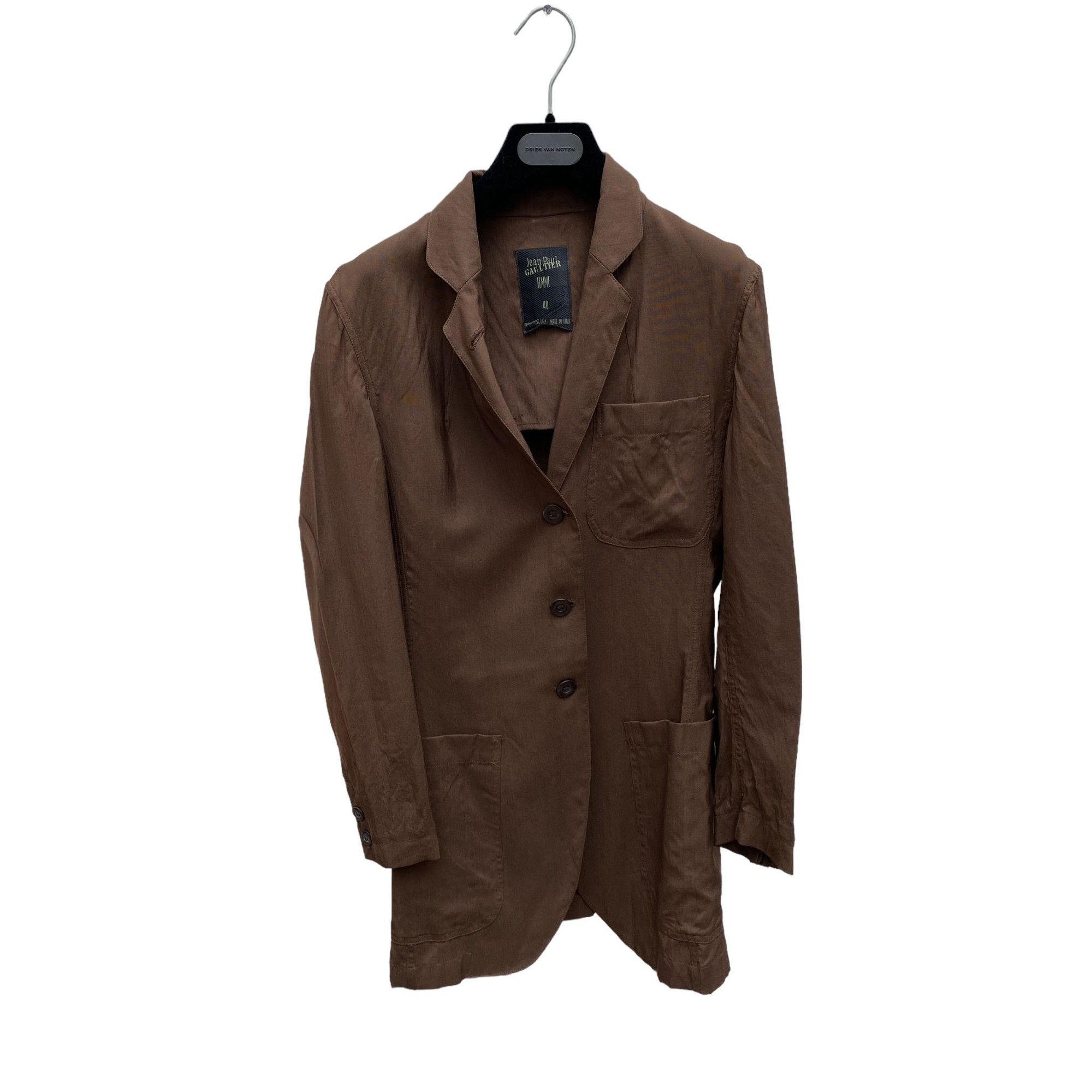 image of Jean Paul Gaultier Brown Blazer Jacket, Women's (Size Small)