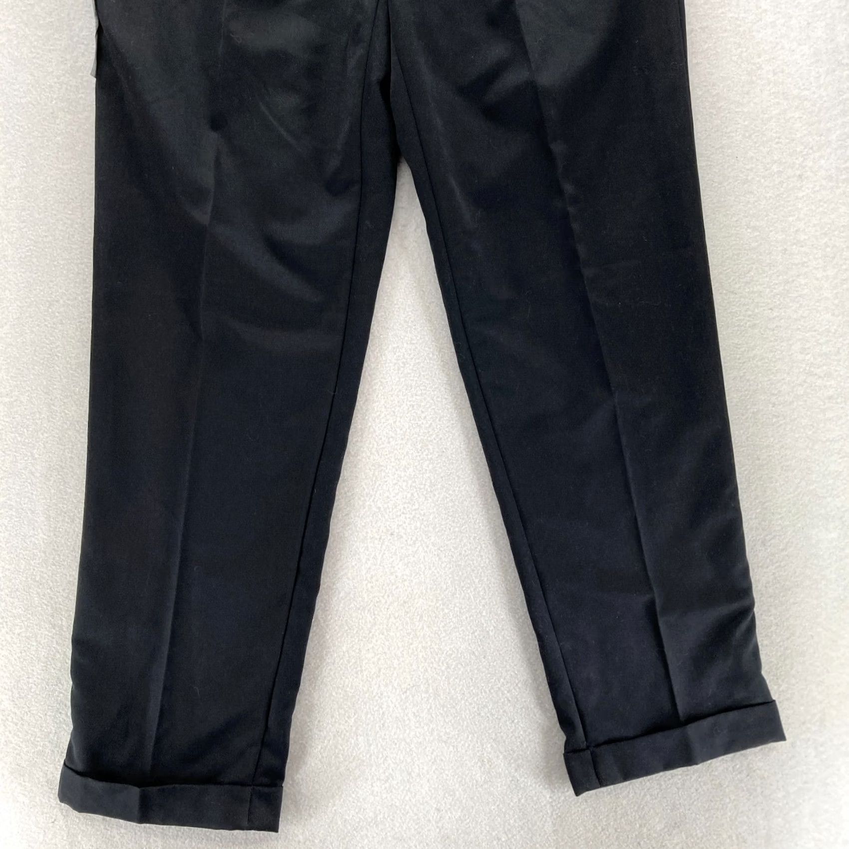 Croft & Barrow Croft & Barrow Easy Care Dress Pants Mens 32x32 Classic Fit Black Pleated Formal Dress Pants Size US 32 / EU 48 - 3 Thumbnail