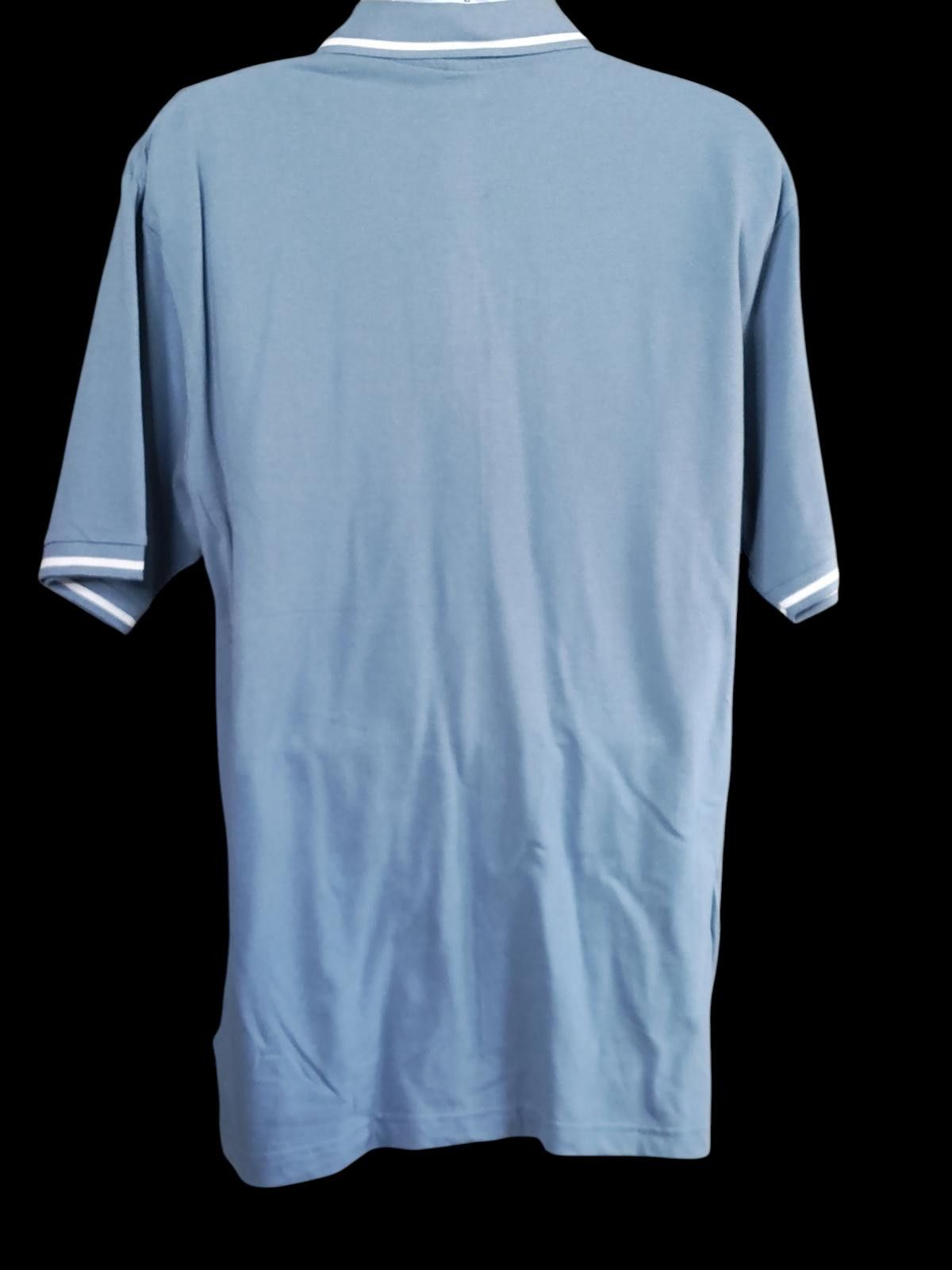 CNCPTS Concepts Men's Blue Short Sleeve Polo Shirt w/White Piping Size US XL / EU 56 / 4 - 6 Thumbnail