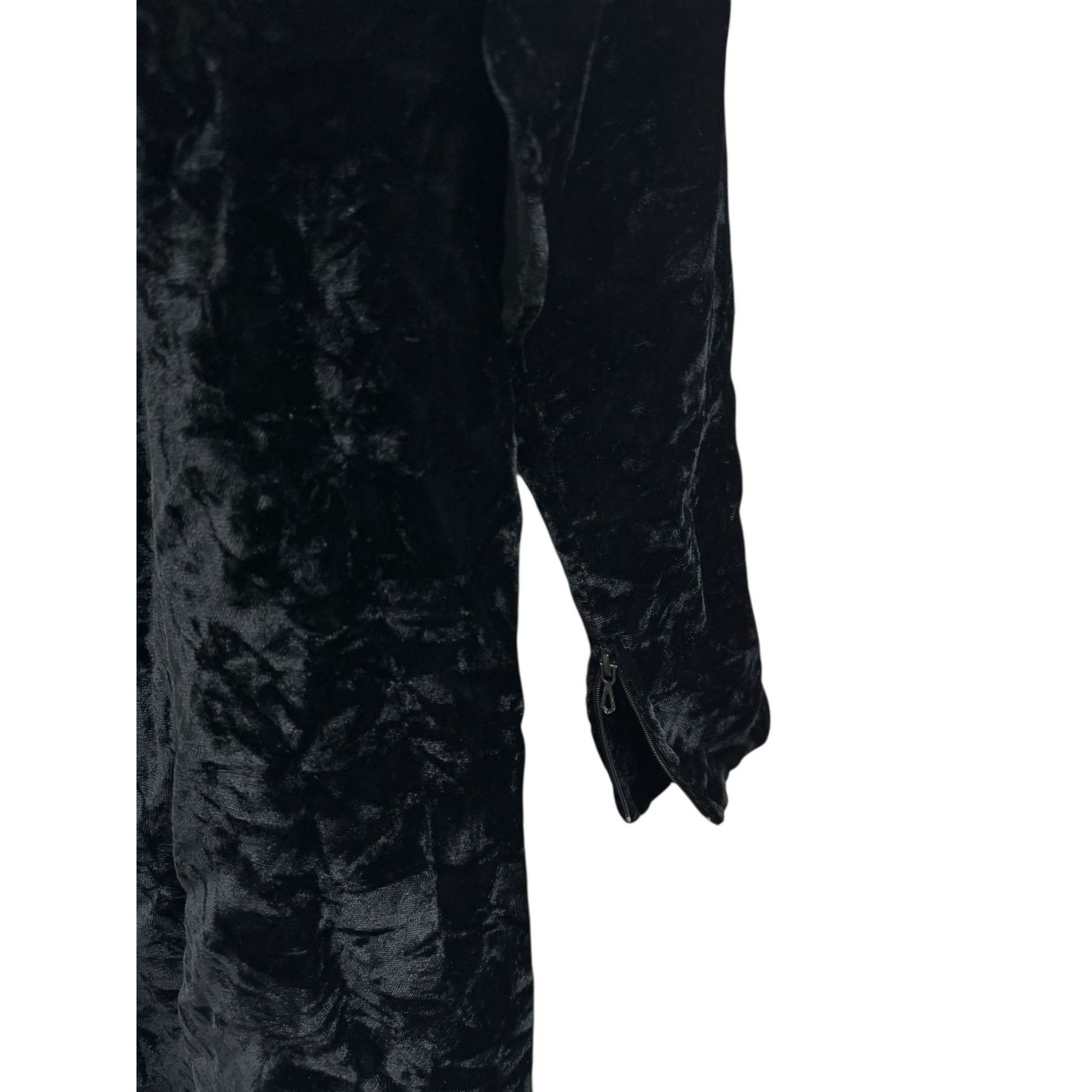 Yves Saint Laurent 1970s Black Velvet Wrap Dress Size XS / US 0-2 / IT 36-38 - 7 Thumbnail