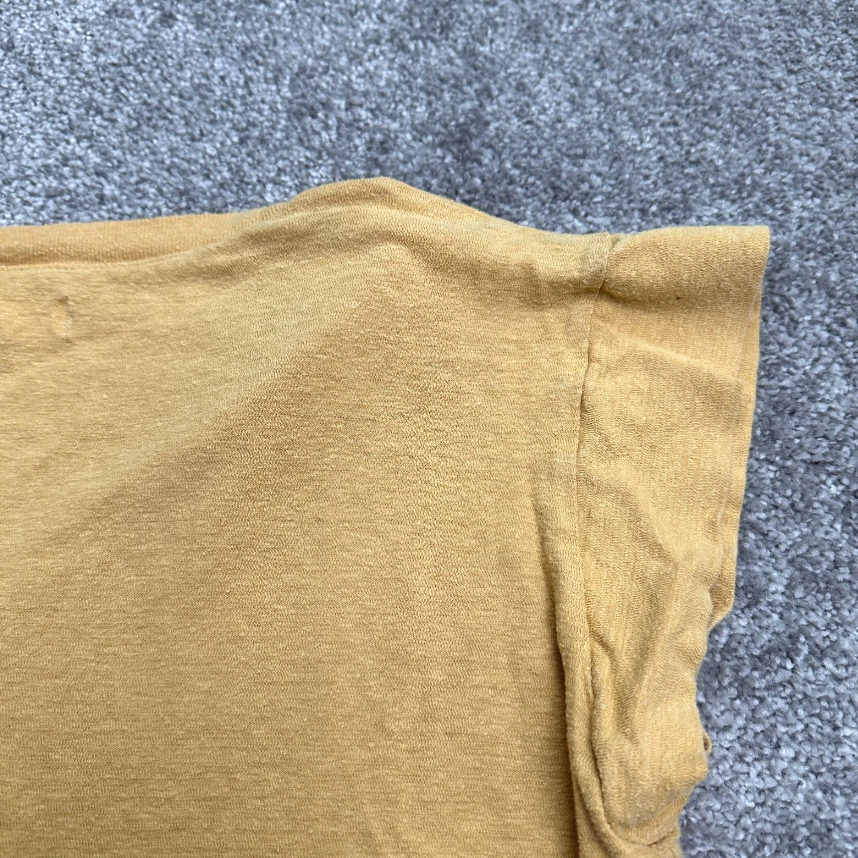 Madewell Madewell T-Shirt Womens Small Yellow V-Neck Cropped Sleeveless Cropped Top Hemp Cotton Casual Vintage No 90s? Size S / US 4 / IT 40 - 4 Thumbnail