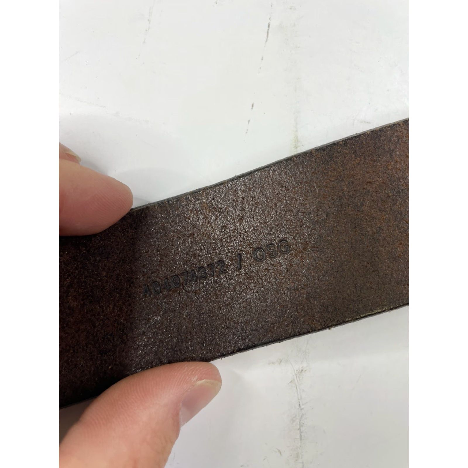 Ralph Lauren VINTAGE Ralph Lauren Belt Leather Brown Mens 42 USA Made Thick Heavy Brass Buckle Size 42 Minimal wear Size 42 - 3 Thumbnail