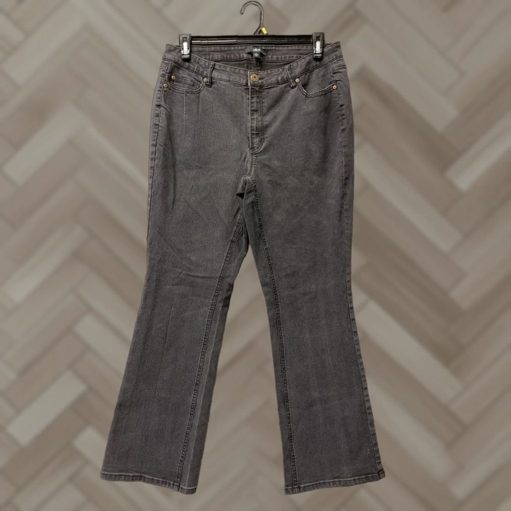 Vintage Ellos Jeans Women’s 14 Regular Bootcut 35x30 Faded Black 0435 Womens Size 24" / US 00 / IT 34 - 1 Thumbnail