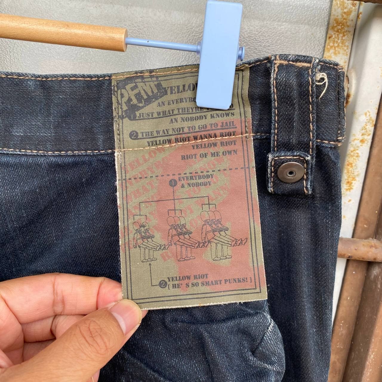 PPFM Rare Archival PPFM "Yellow Riot" Paratrooper Cargo Denim Size US 35 - 14 Thumbnail