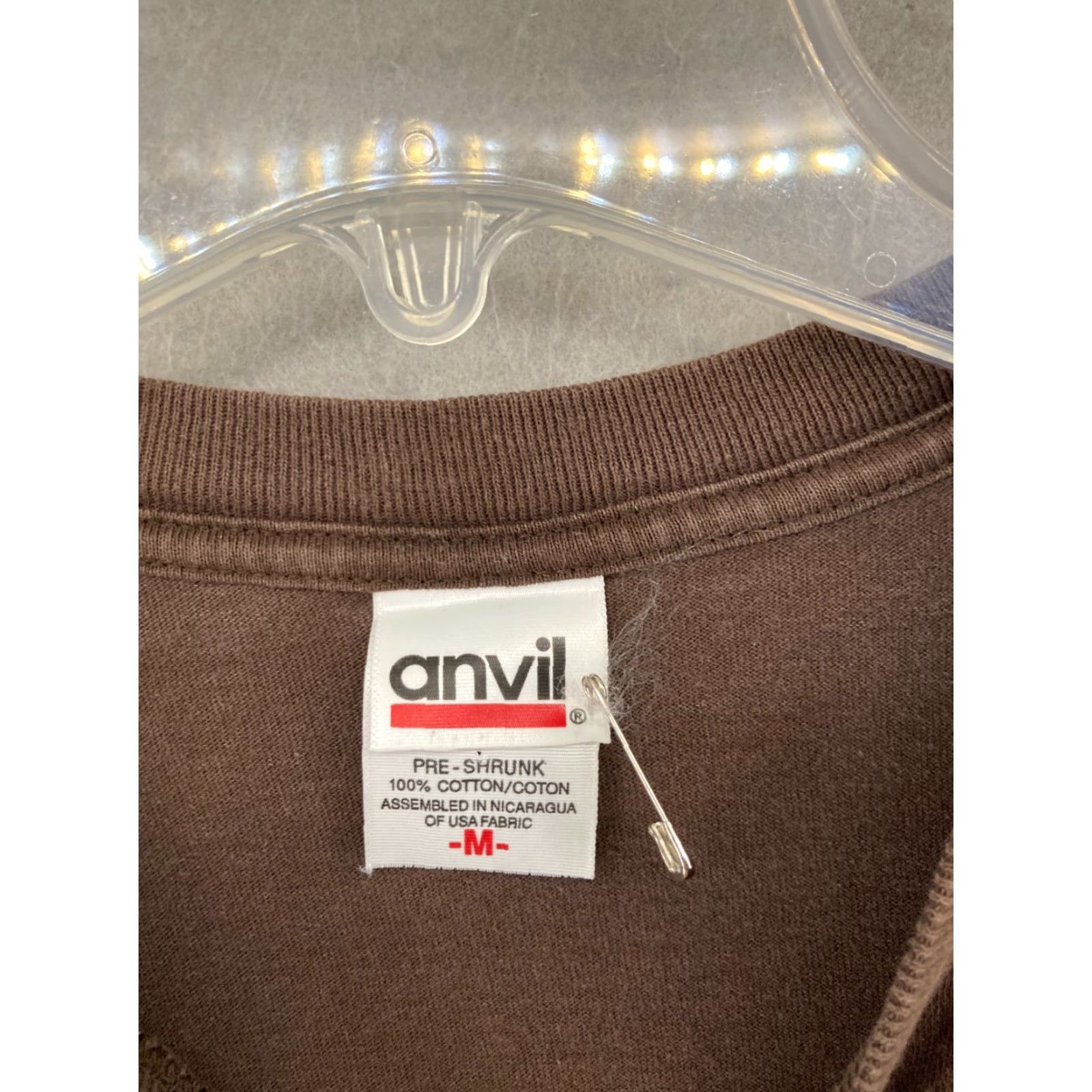 Anvil Nike Shirt Men TShirt M Brown One80 Anvil Graphic Print Crew Neck Short Sleeve Jersey Cotton Vintage? Size US M / EU 48-50 / 2 - 5 Thumbnail