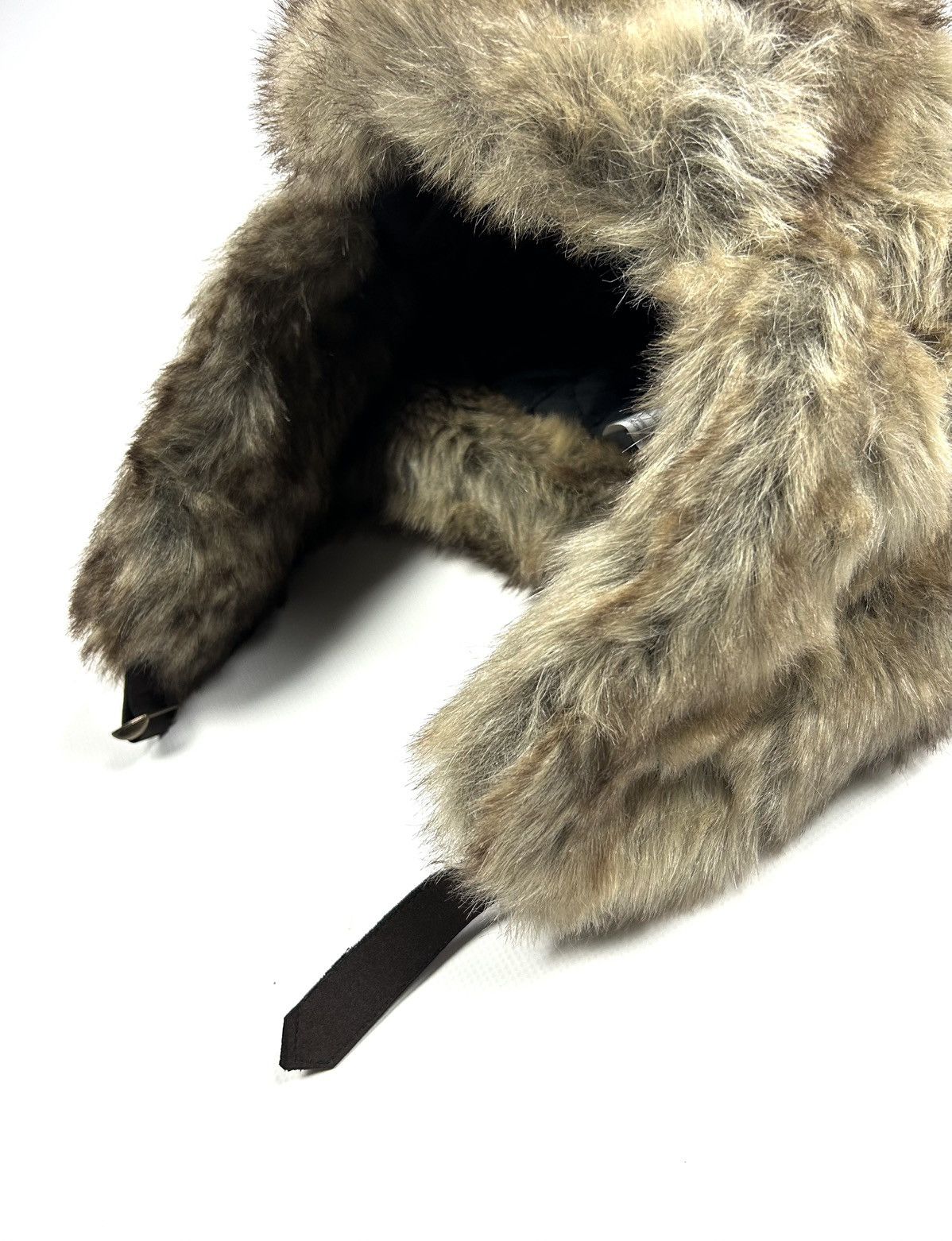 Japanese Brand Vintage Y2K Fuzzy Faux Fur Ushanka Trapper Hat Brown Japan Size ONE SIZE - 11 Thumbnail