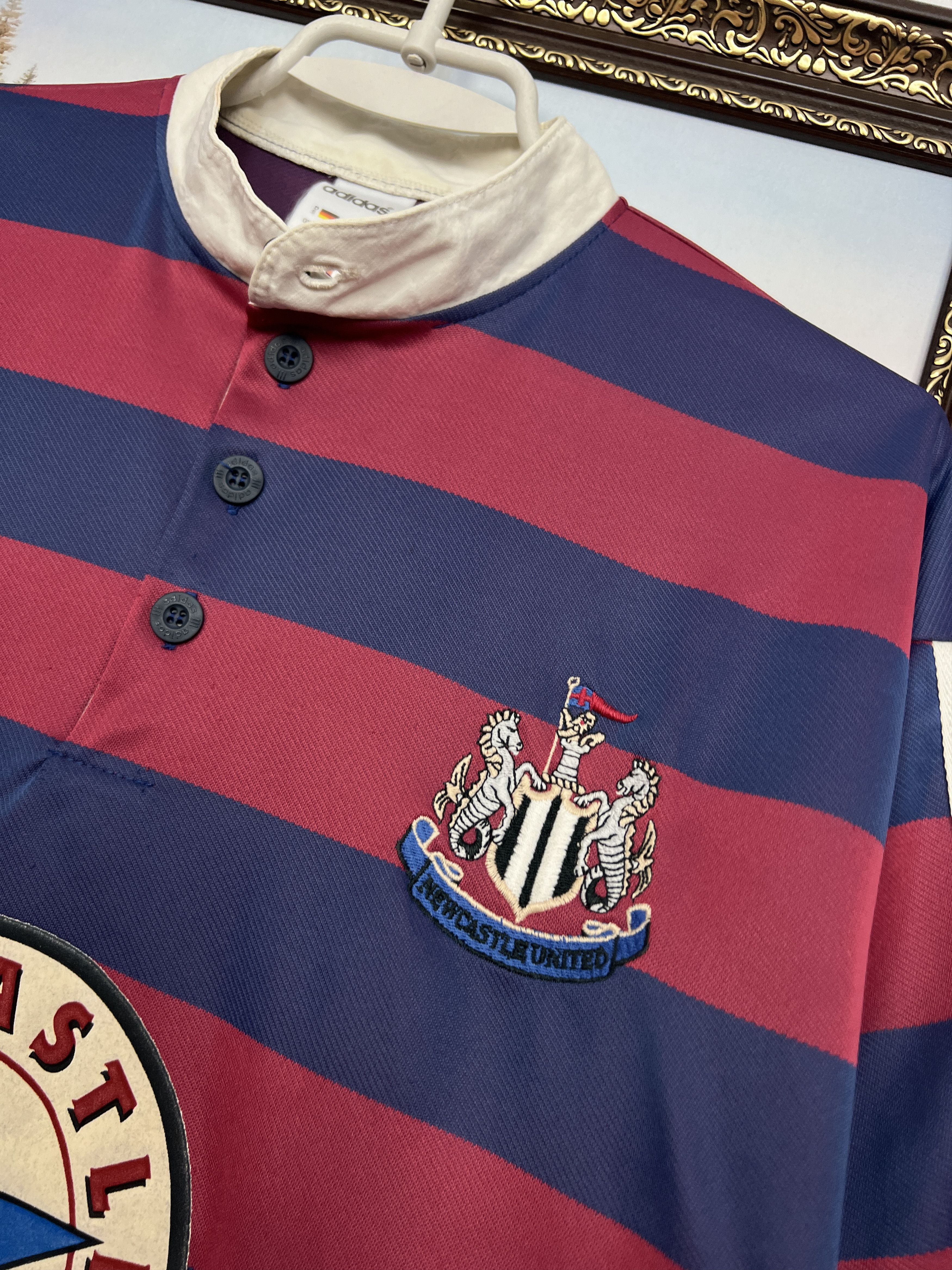 Adidas Newcastle Away football shirt 1995 Soccer Jersey Trikot Size S / US 4 / IT 40 - 4 Thumbnail