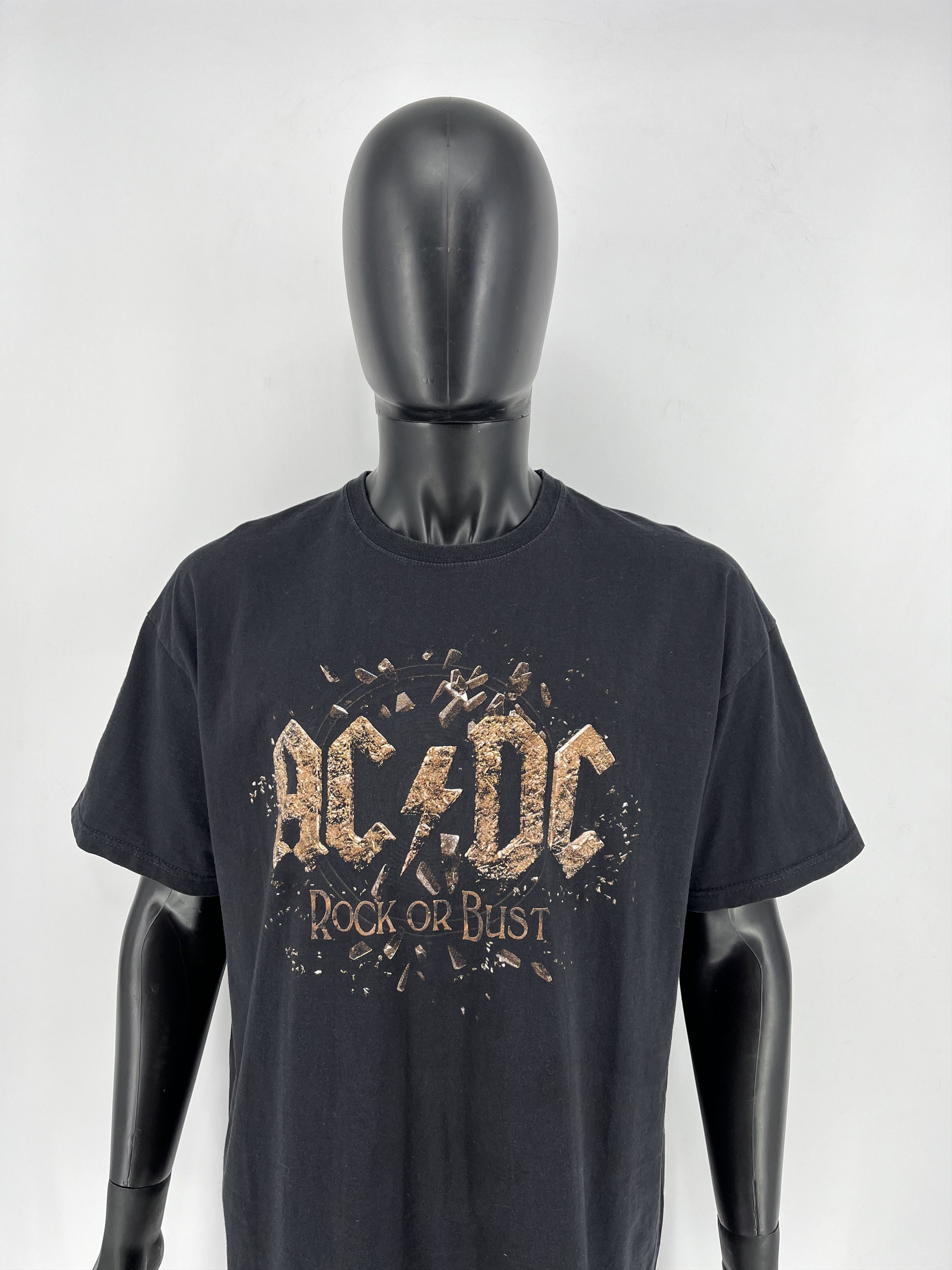 Band Tees × Vintage ACDC Rock or Bust Heavy Metal Rock T-Shirt Like Size US XXL / EU 58 / 5 - 1 Thumbnail