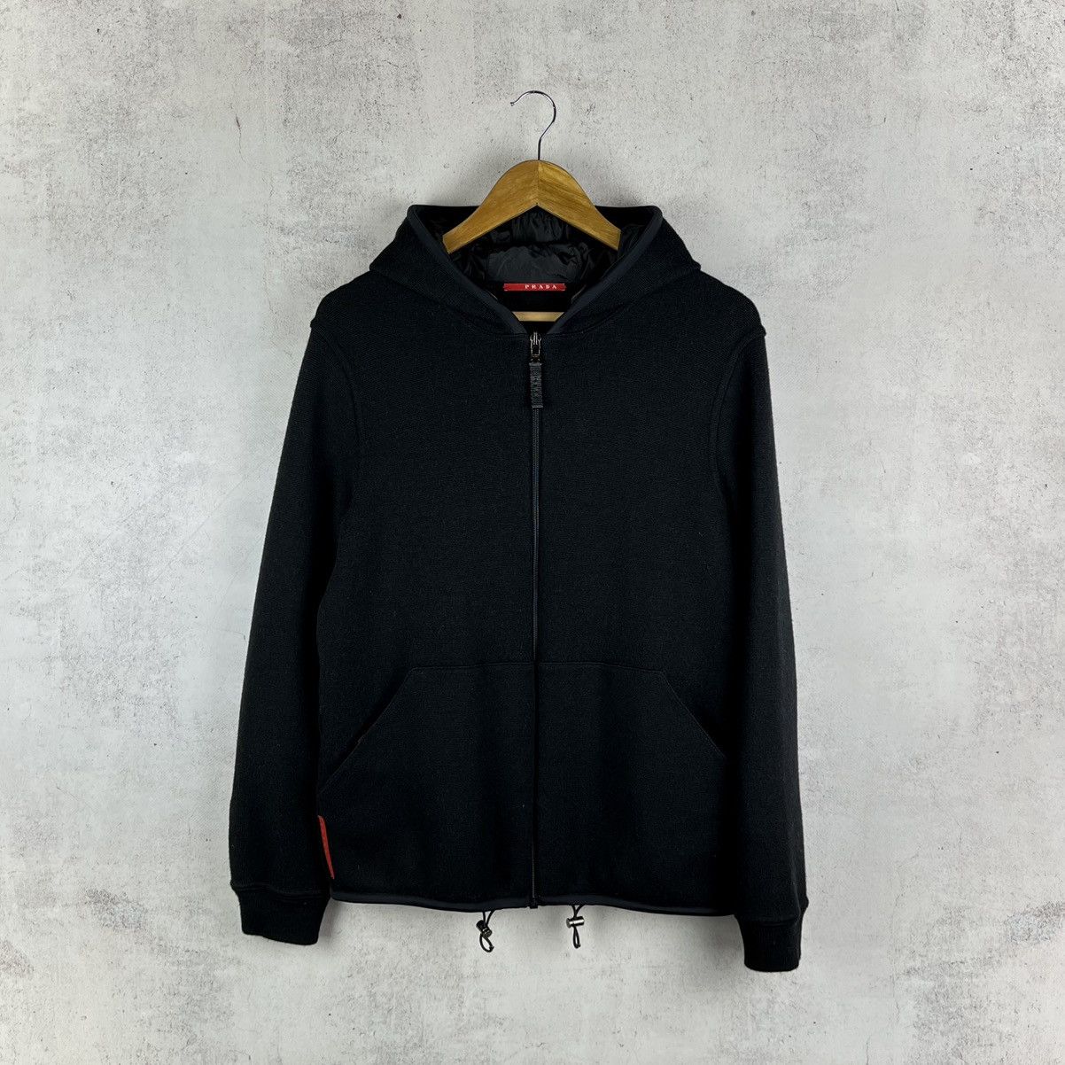 Luxury × Prada × Vintage Prada Vintage Wool Zip Sweater Hoodie
