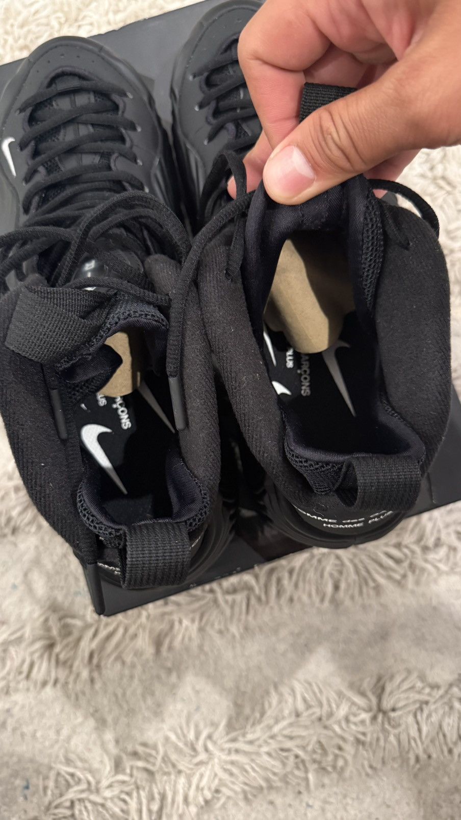 Comme des Garcons × Nike NIKE FOAMPOSITE X COMME DES GARCONS black 9.5 Size US 9.5 / EU 42-43 - 4 Thumbnail