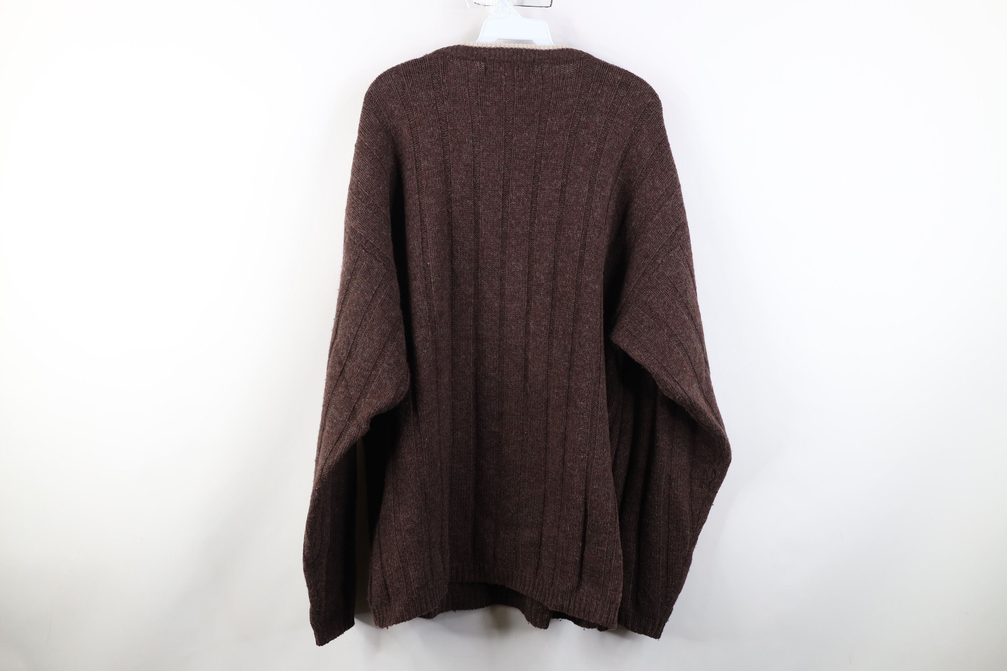 Vintage Vintage 90s Streetwear Lambswool Ribbed Crewneck Sweater Size US XL / EU 56 / 4 - 8 Thumbnail