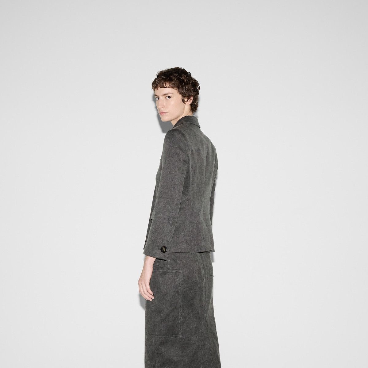 Gucci oc11z1125 Cotton Canvas Delavé Jacket in Dark Grey Size M / US 6-8 / IT 42-44 - 5 Thumbnail
